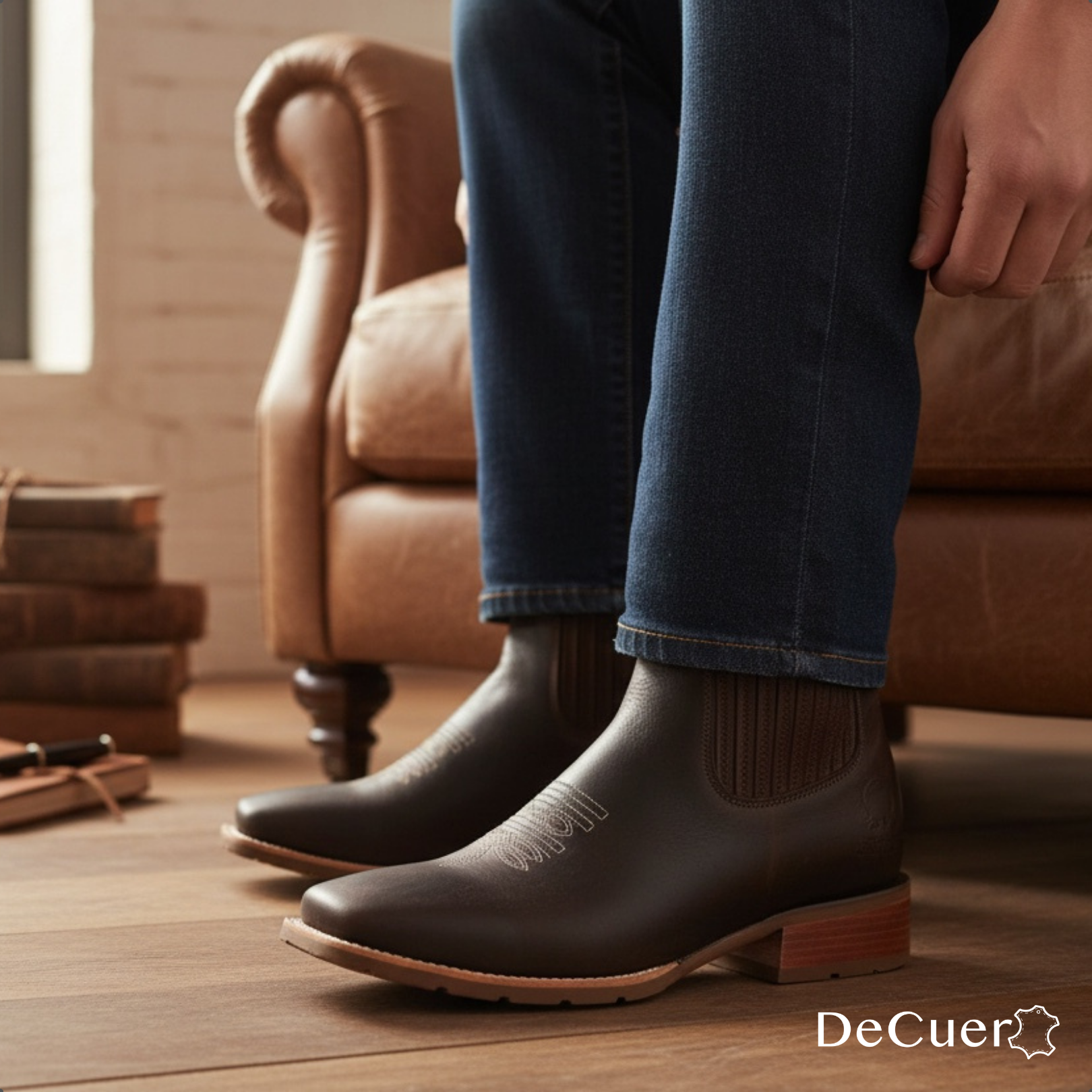 Irving Men's Brown Leather Short Boots