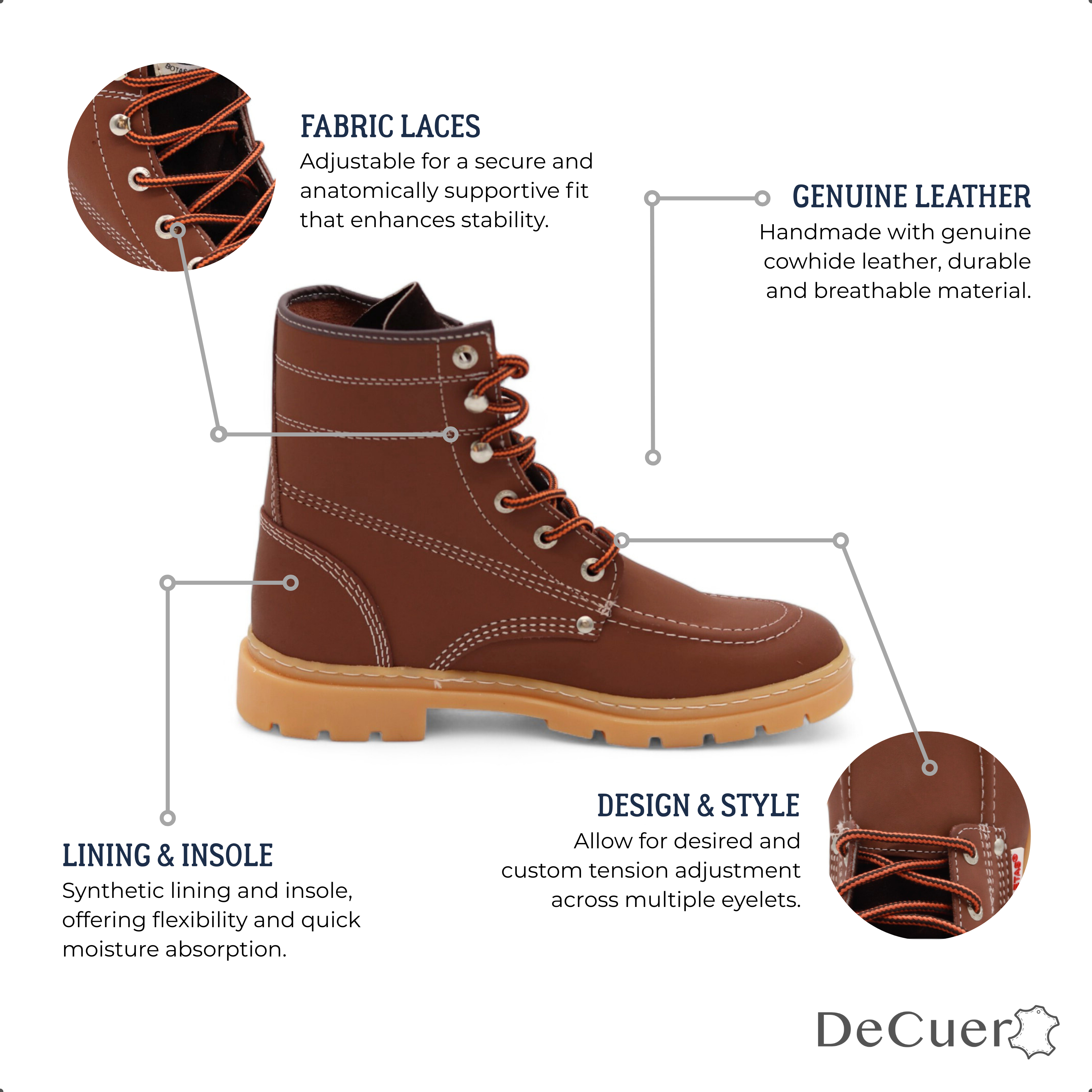 Tracker Men's Brown Leather Short Boots