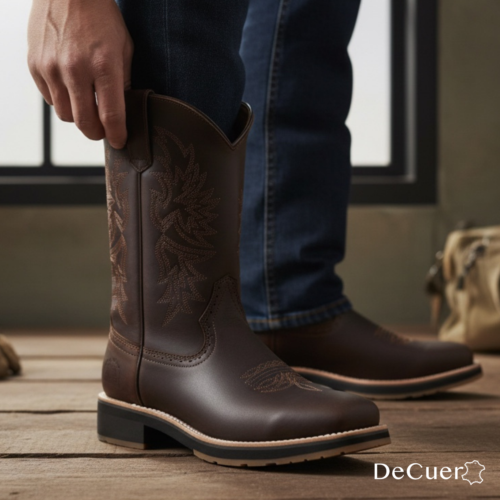 Mack Men's Dark Brown Steel Toe Leather Boots