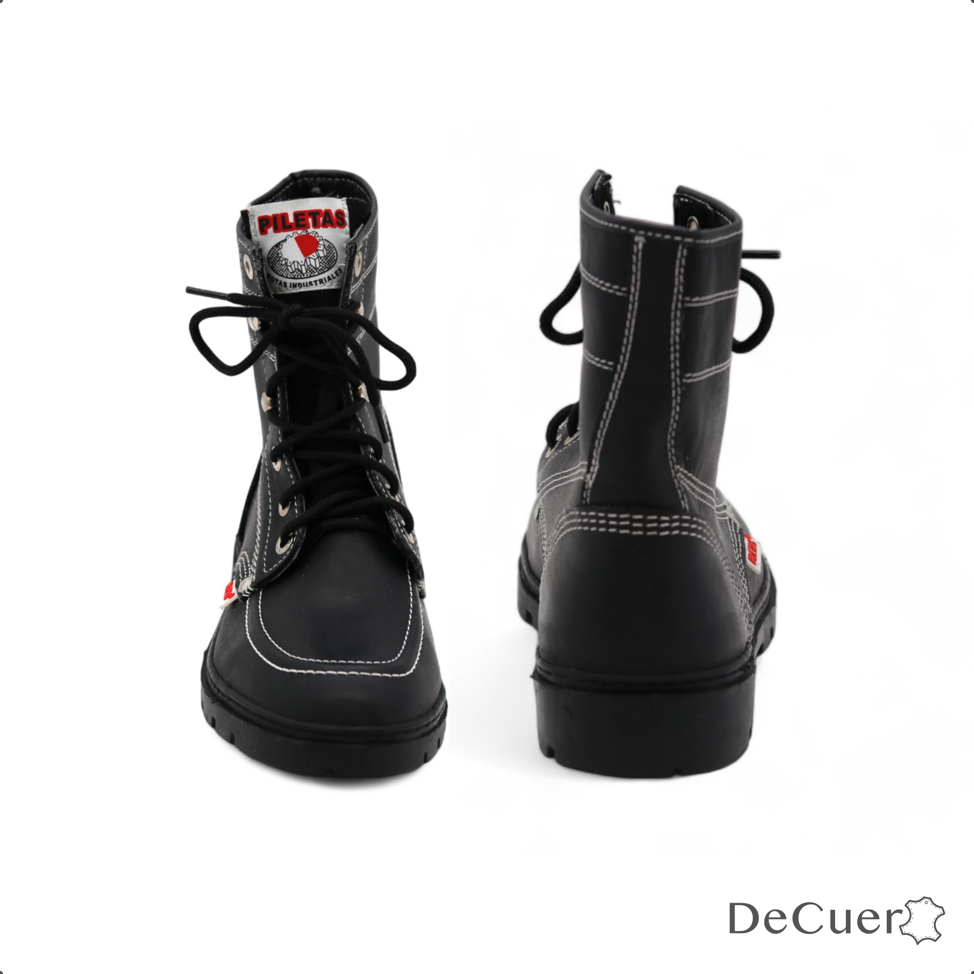 Tracker Men's Black Leather Short Boots