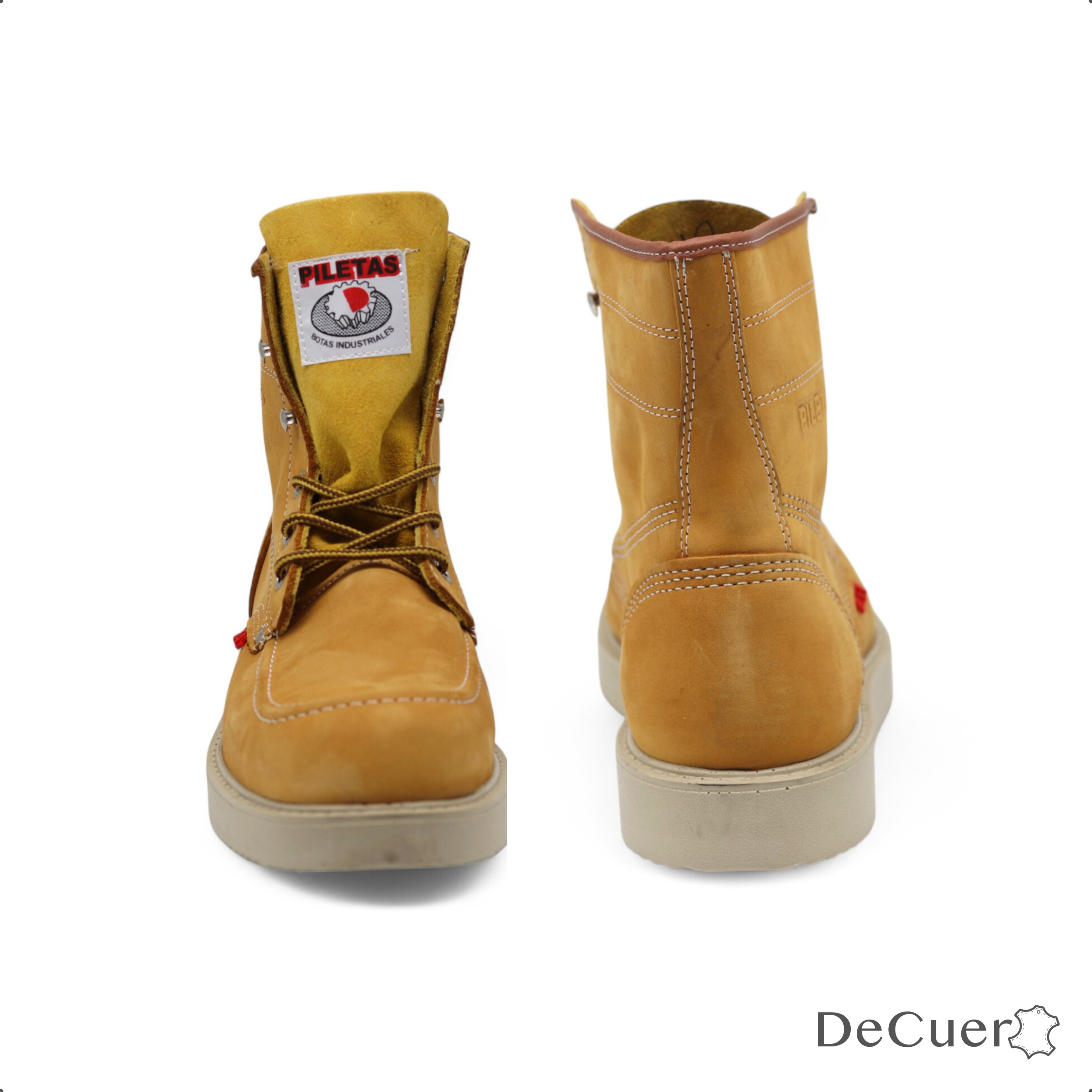 Trooper Men's Camel Leather Steel Toe Boots