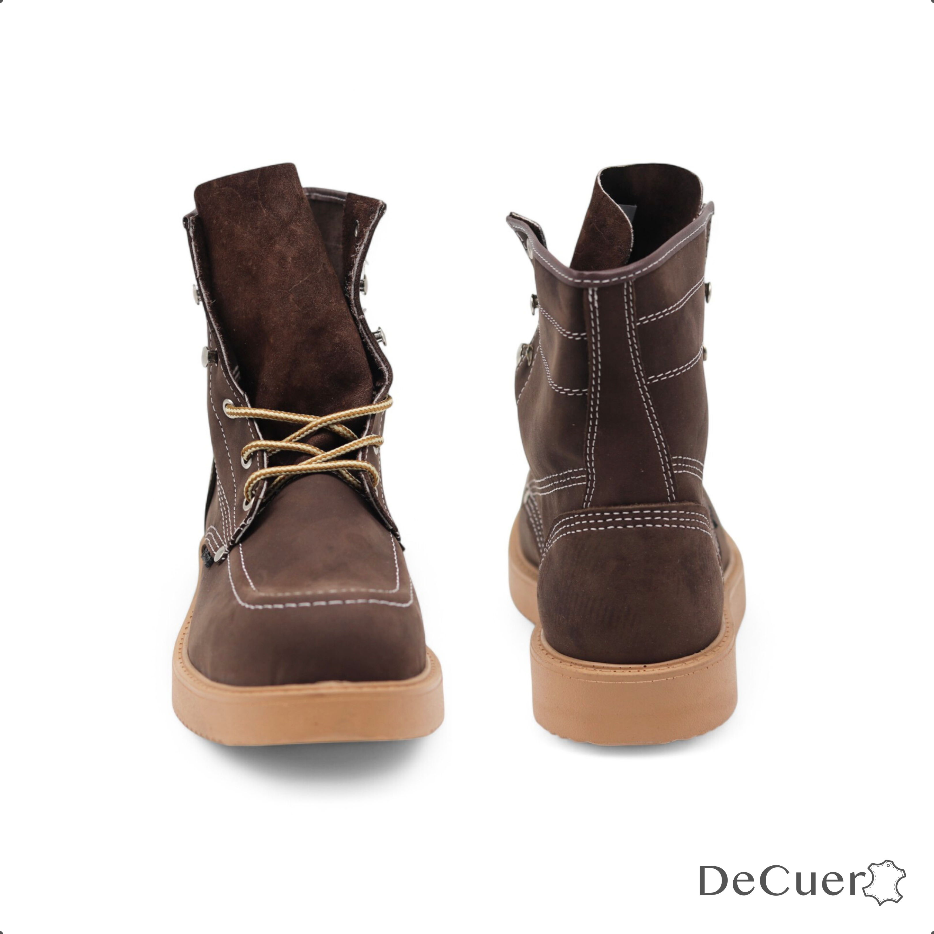 Trooper Men's Brown Leather Steel Toe Boots