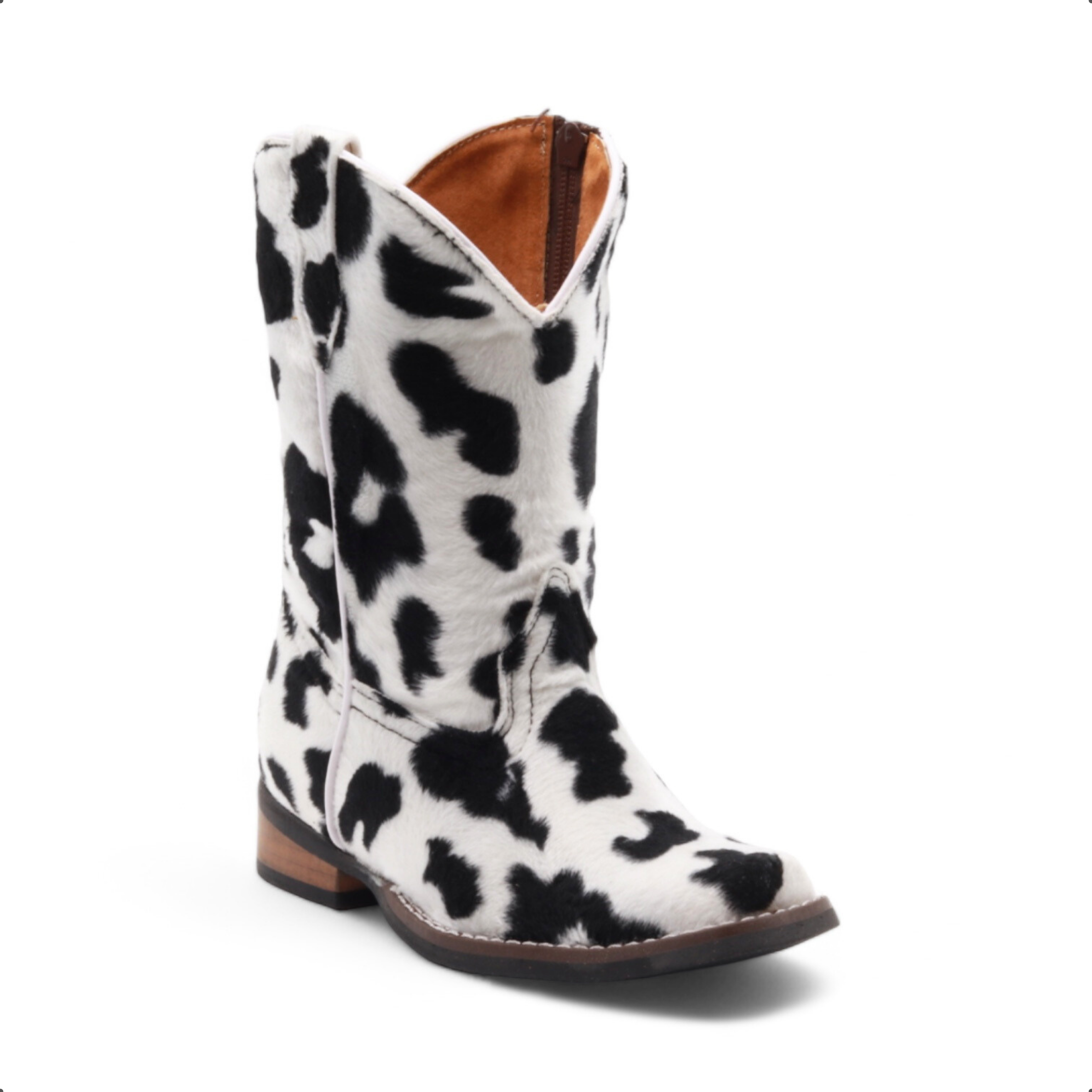 Beau Juniors Cow Print Leather Boots