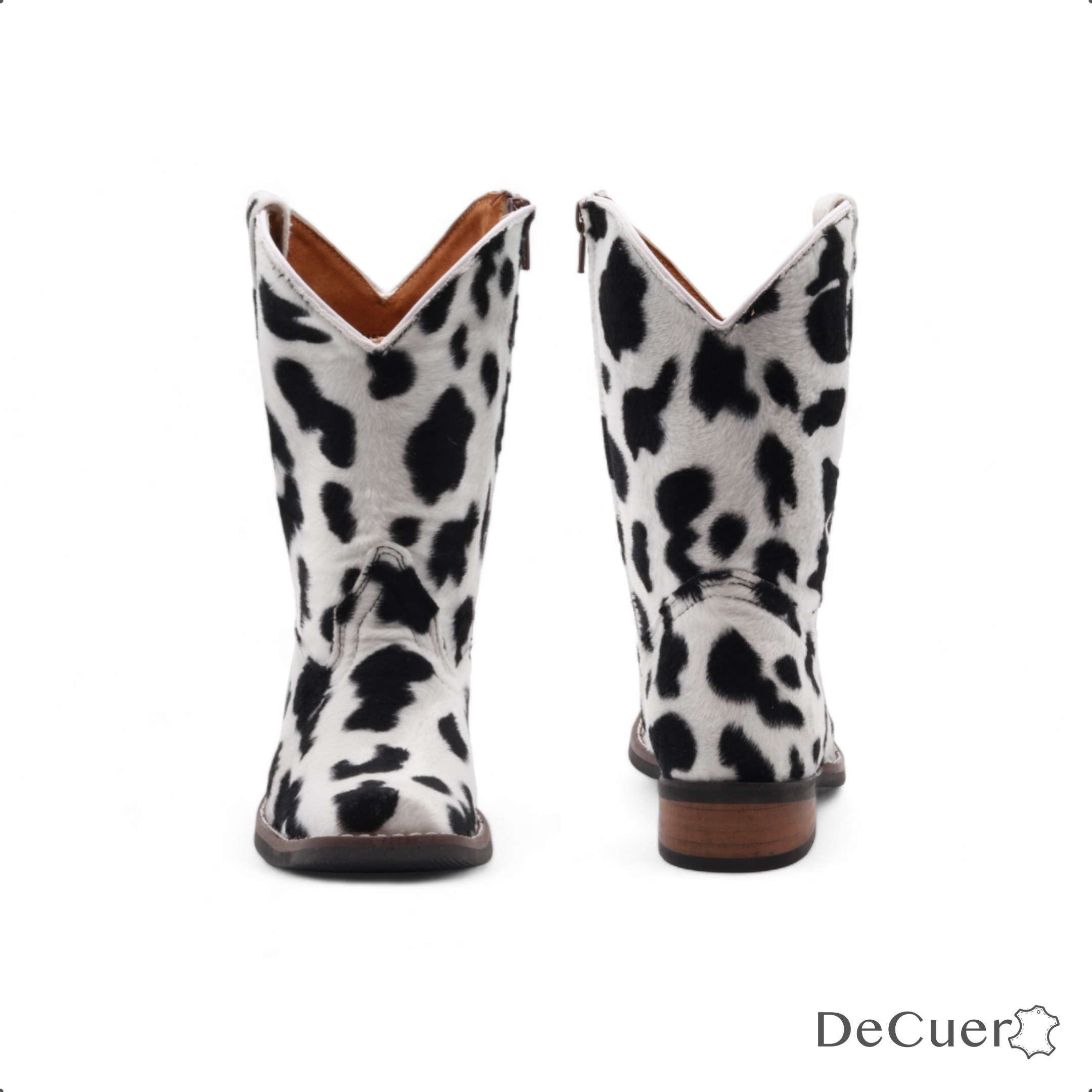 Beau Juniors Cow Print Leather Boots