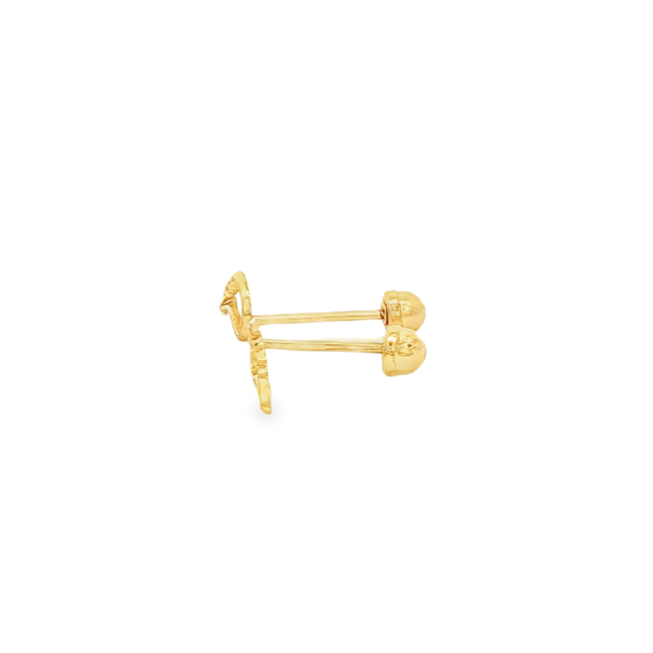 Delicate Winged Yellow Gold 10K Stud Earrings