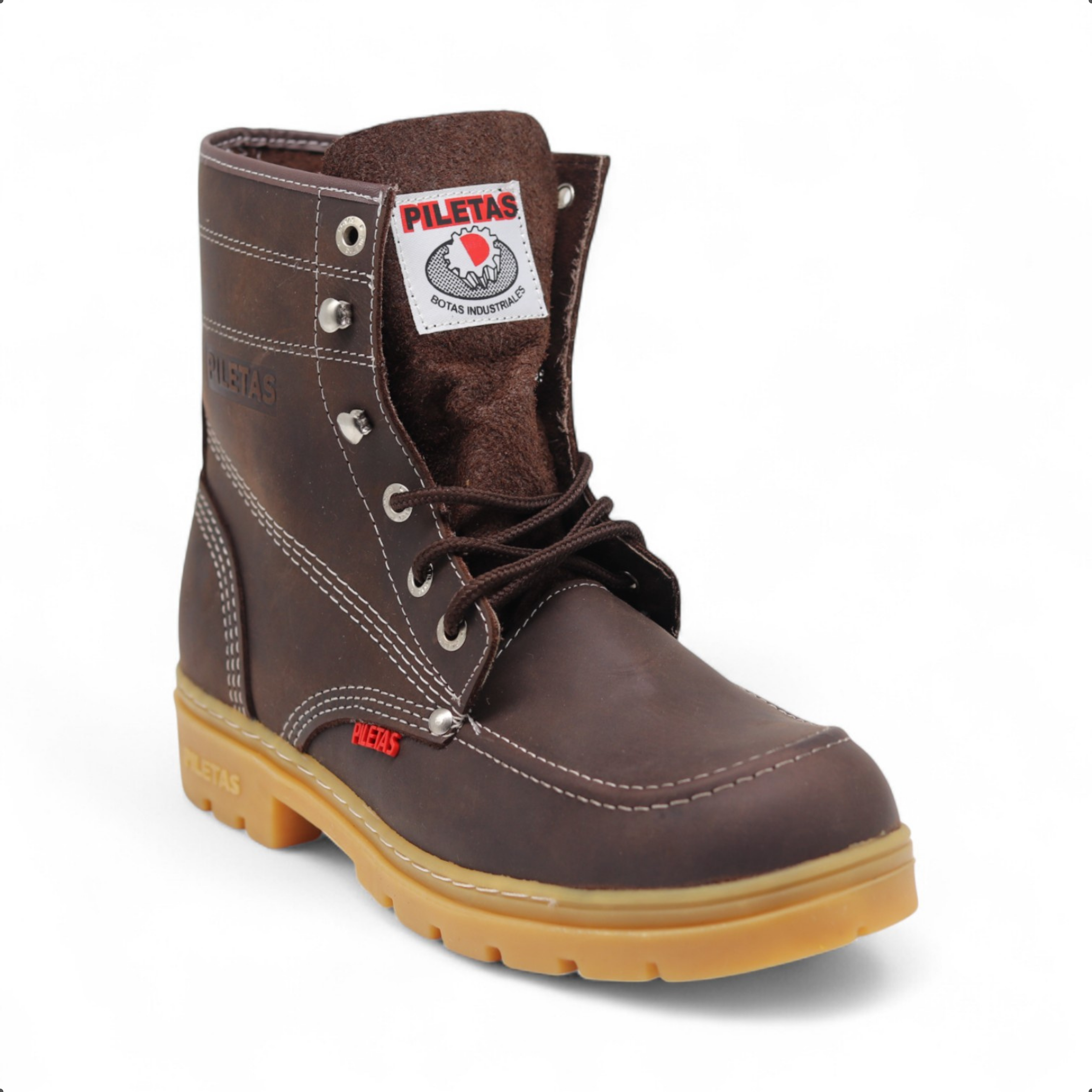 Trooper TR Men's Brown Leather Steel Toe Boots