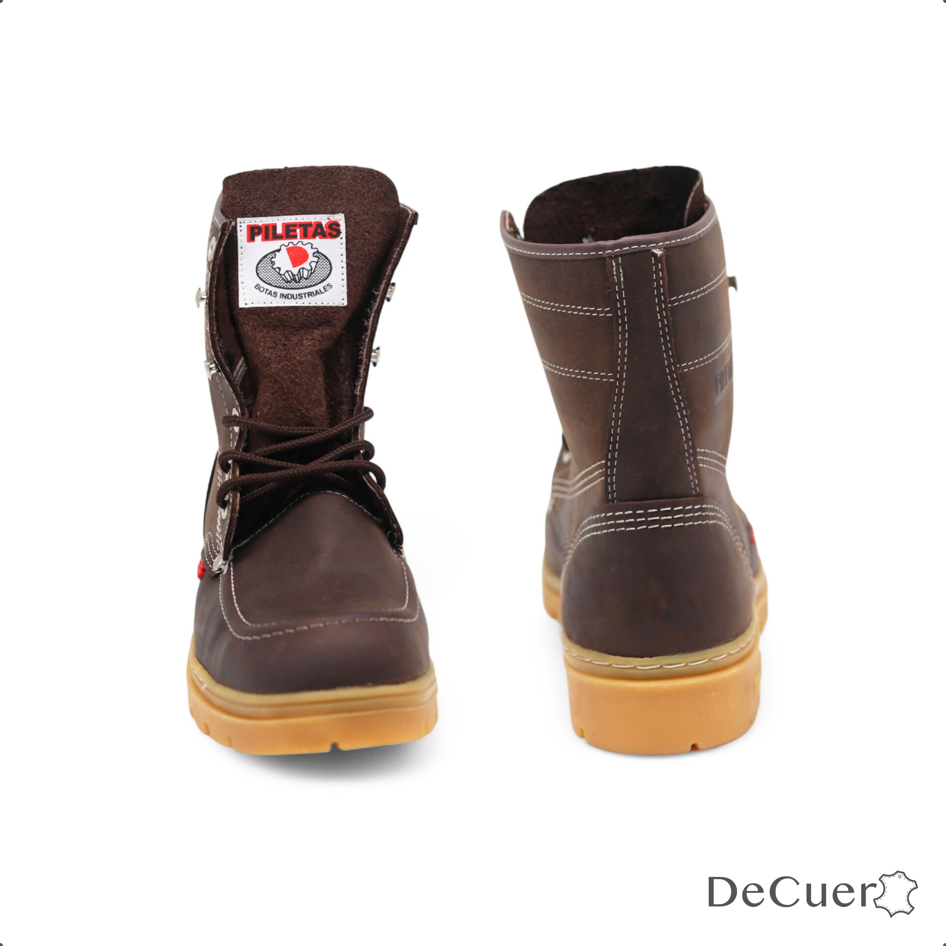 Trooper TR Men's Brown Leather Steel Toe Boots