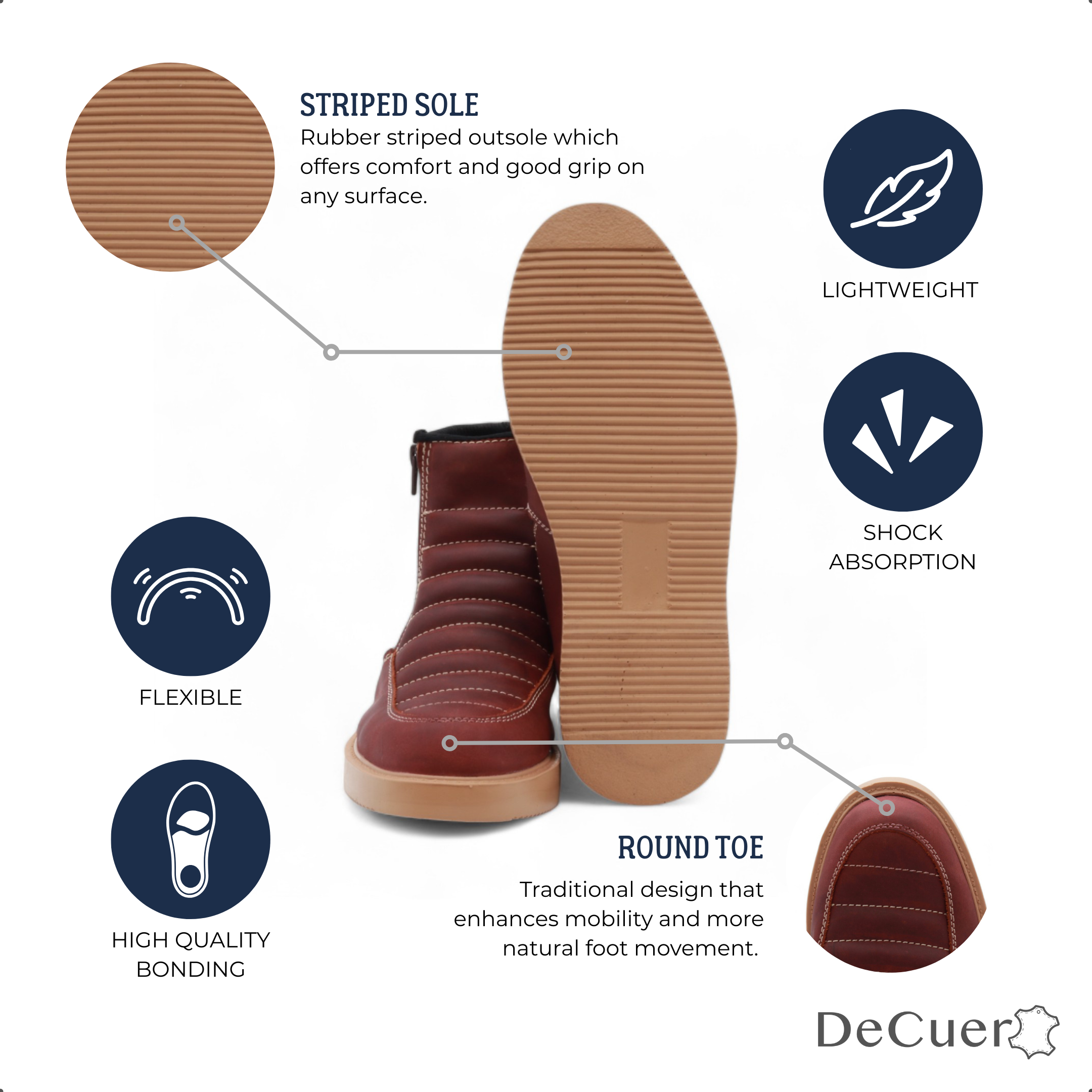 Nube Men's Shedron Leather Short Boots