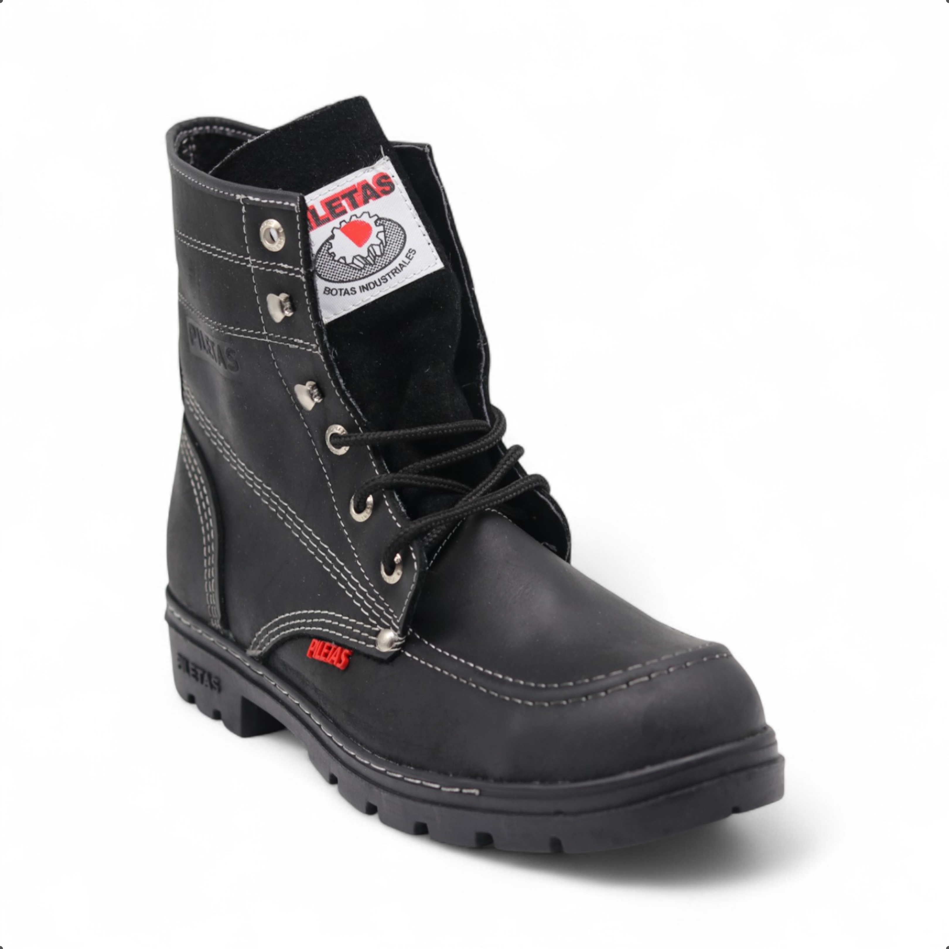 Trooper TR Men's Black Leather Steel Toe Boots