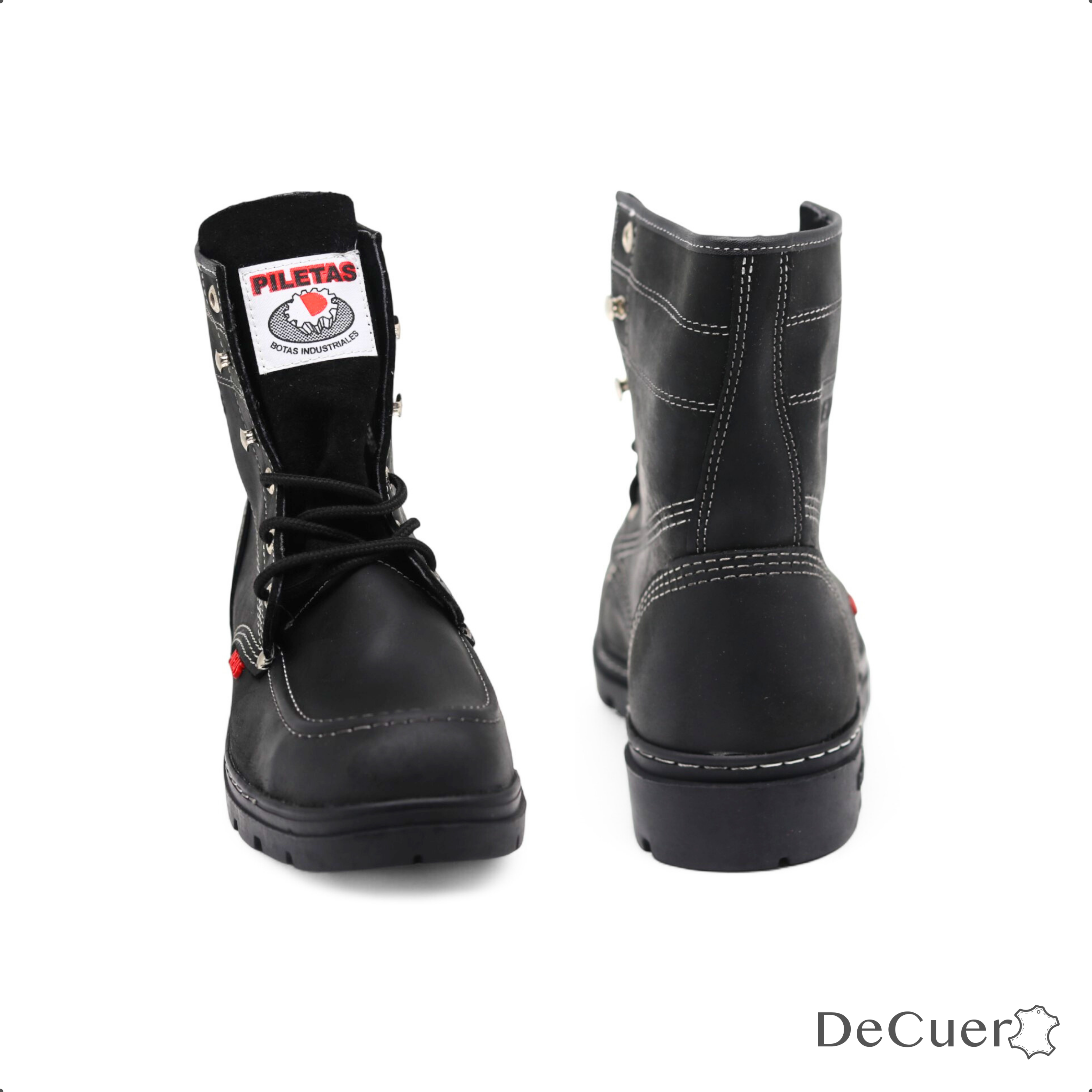 Trooper TR Men's Black Leather Steel Toe Boots