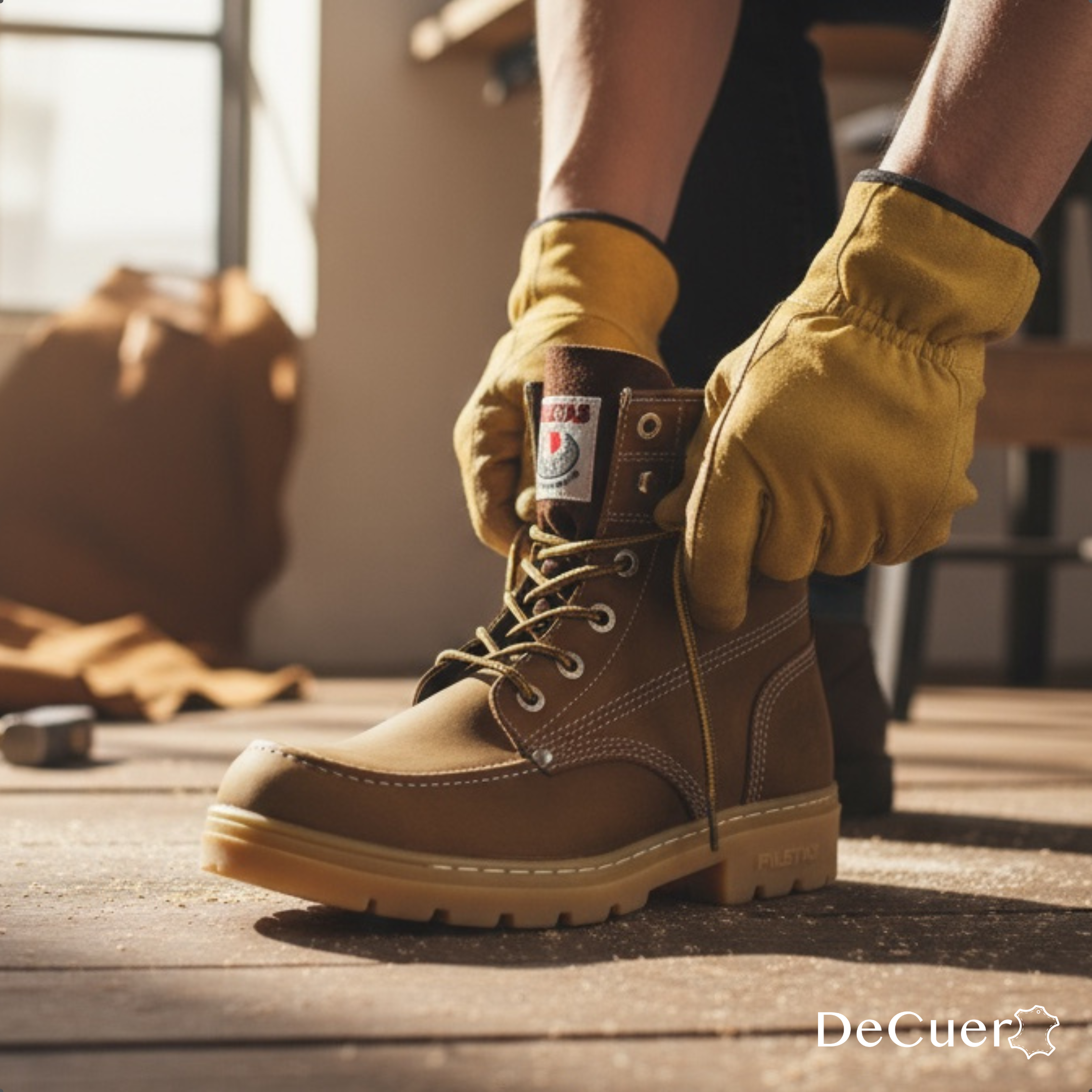 Trooper TR Men's Ocher Leather Steel Toe Boots