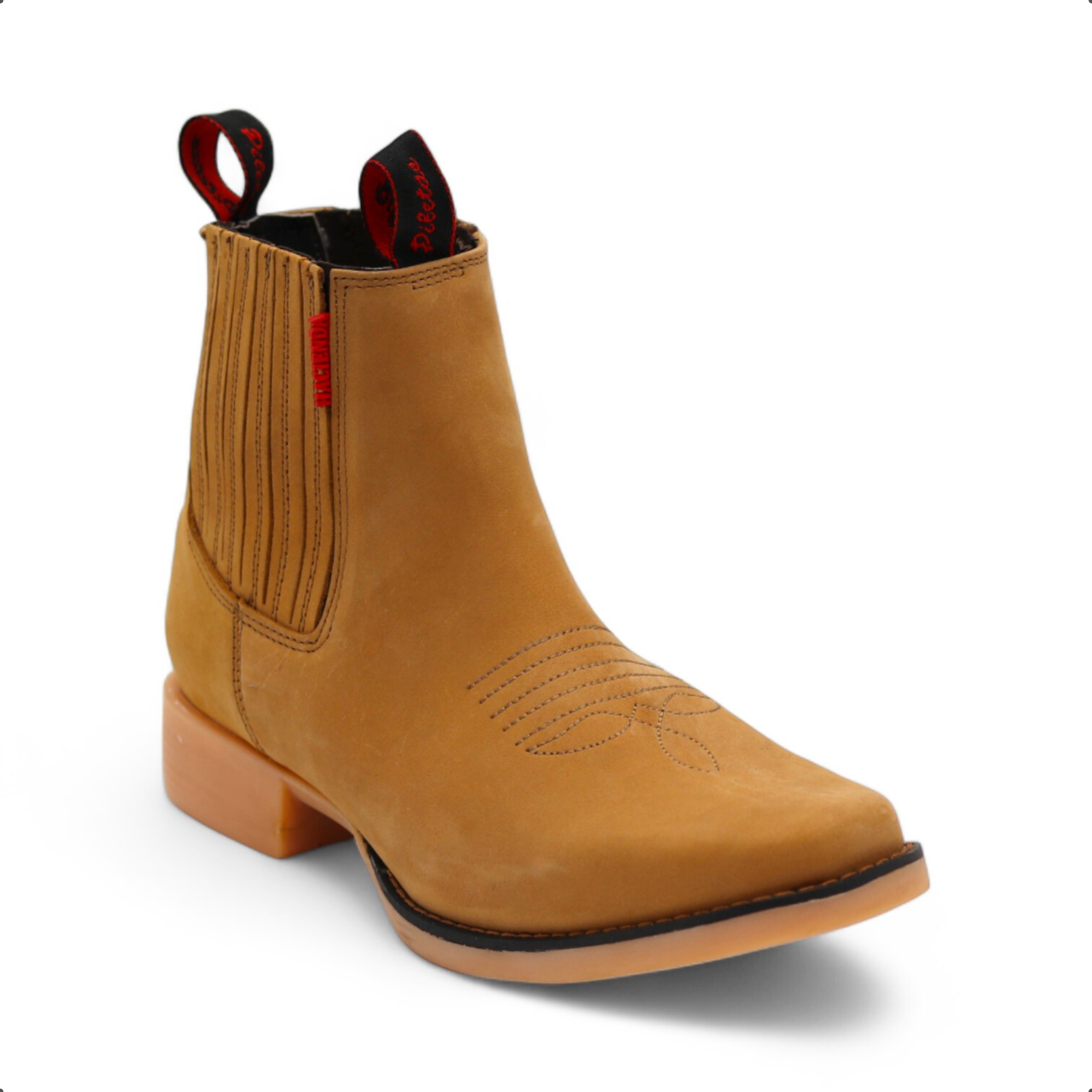 Hacienda Men's Camel Leather Short Boots