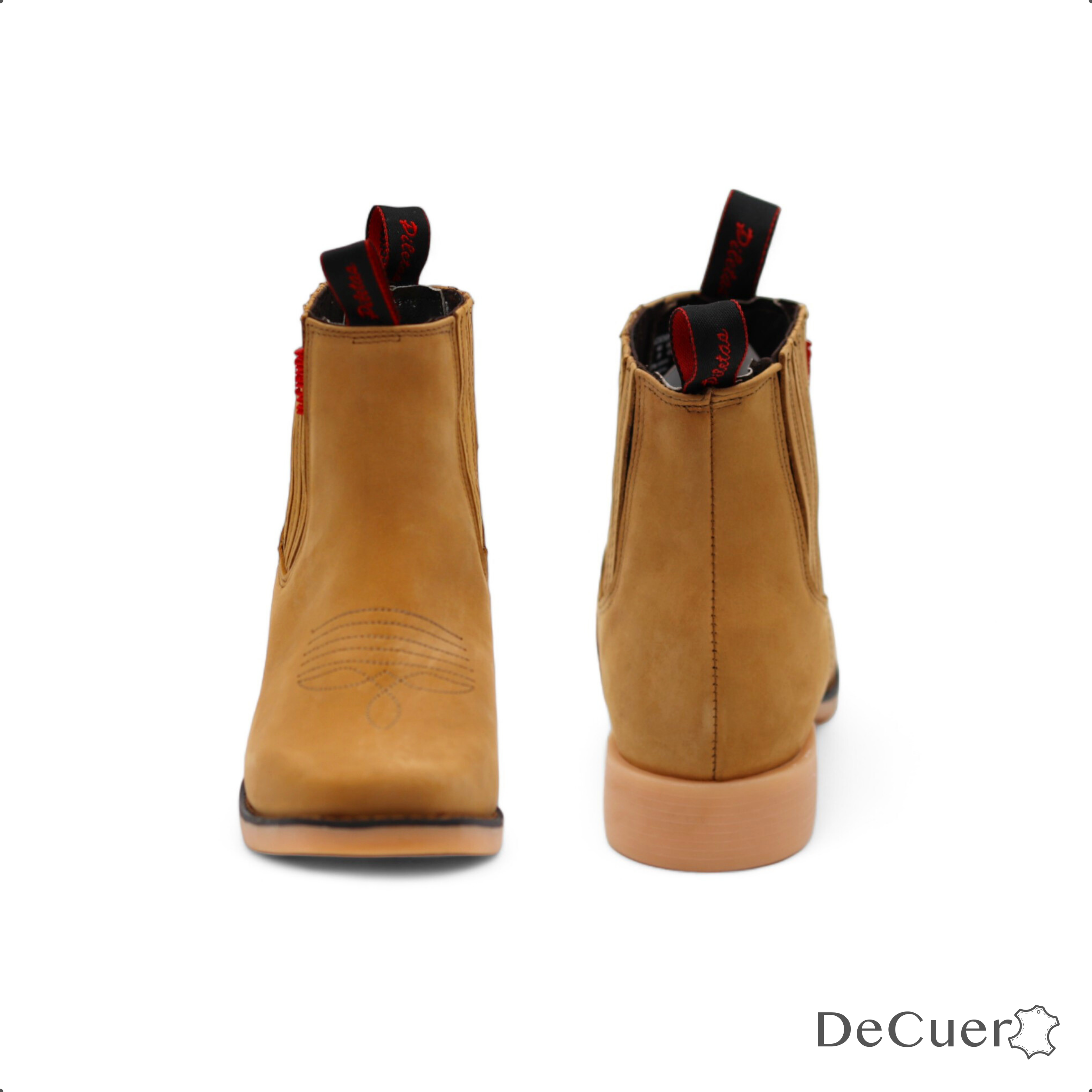 Hacienda Men's Camel Leather Short Boots