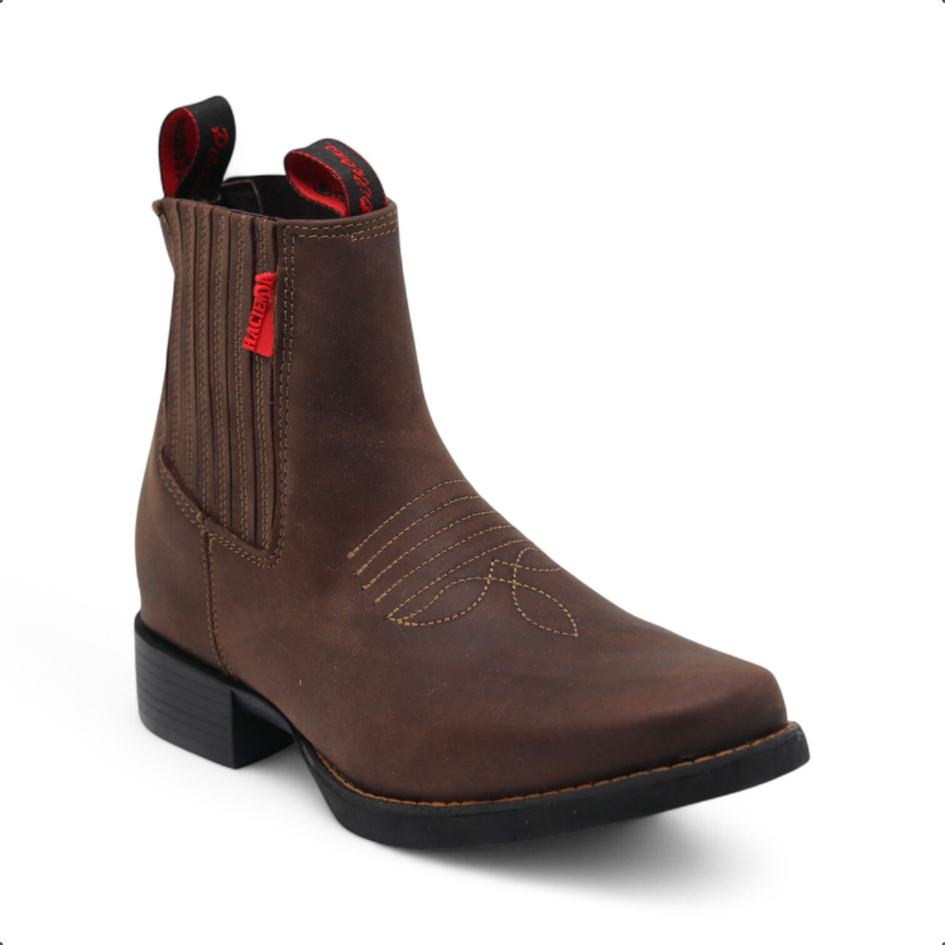 Hacienda Men's Brown Leather Short Boots