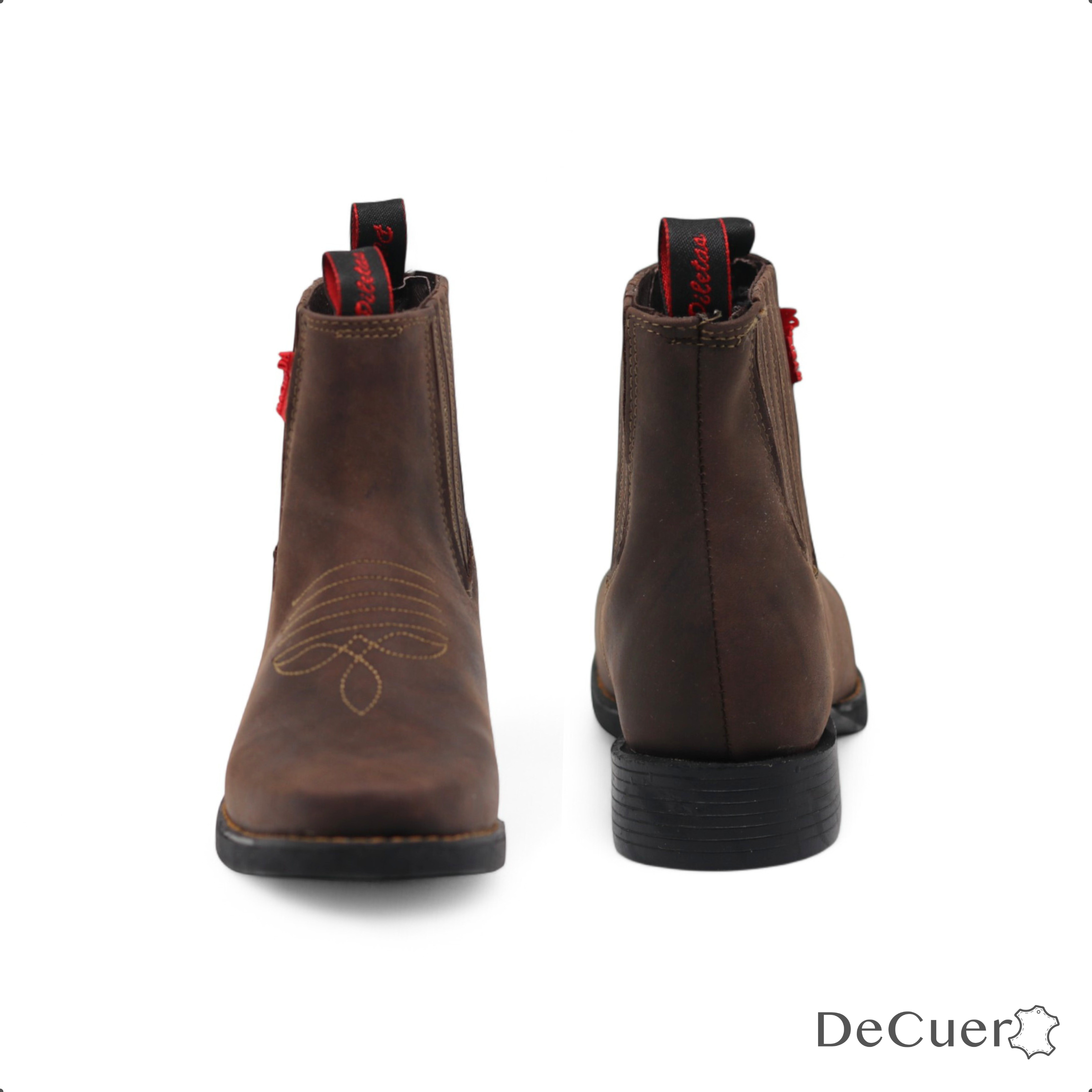 Hacienda Men's Brown Leather Short Boots