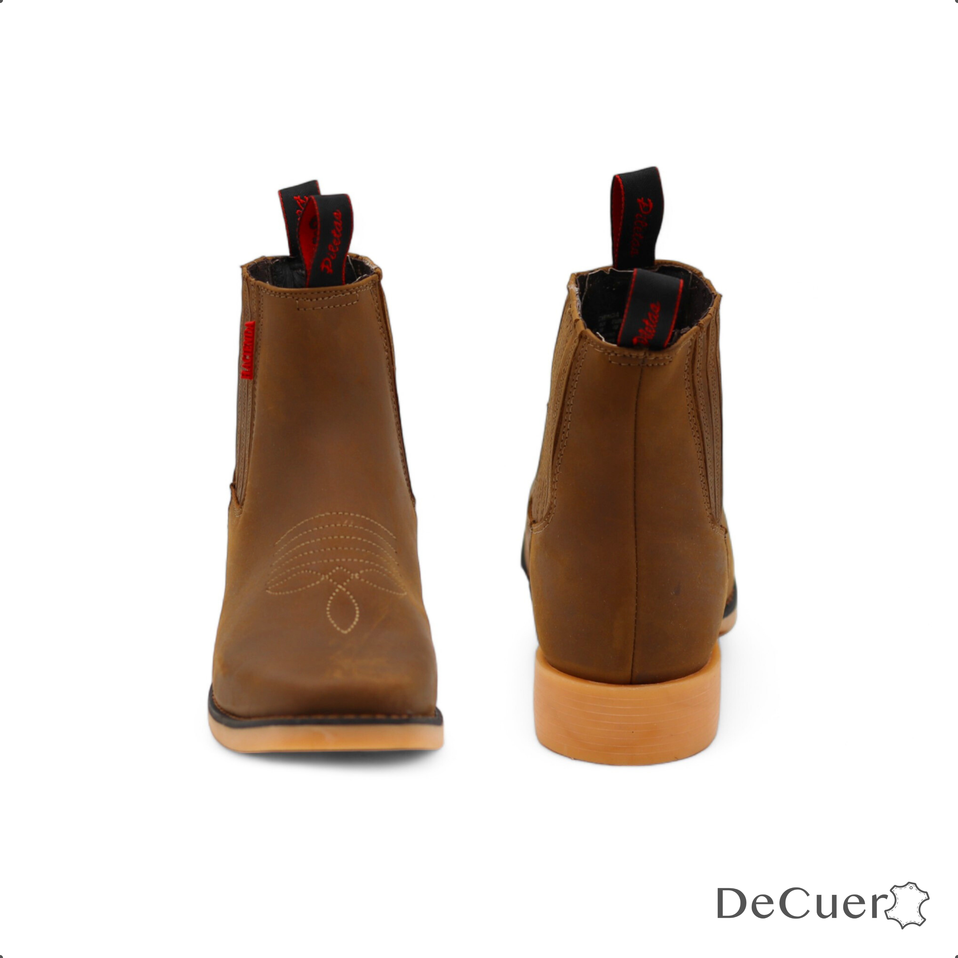 Hacienda Men's Ocher Leather Short Boots