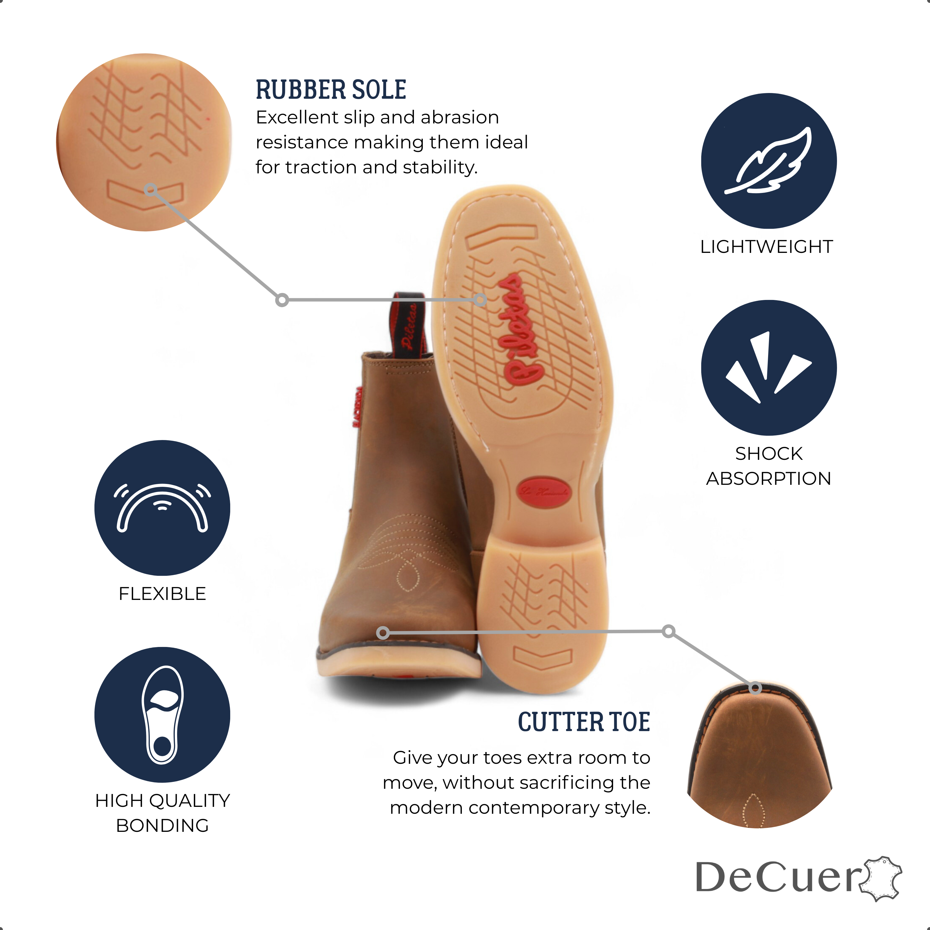 Hacienda Men's Ocher Leather Short Boots