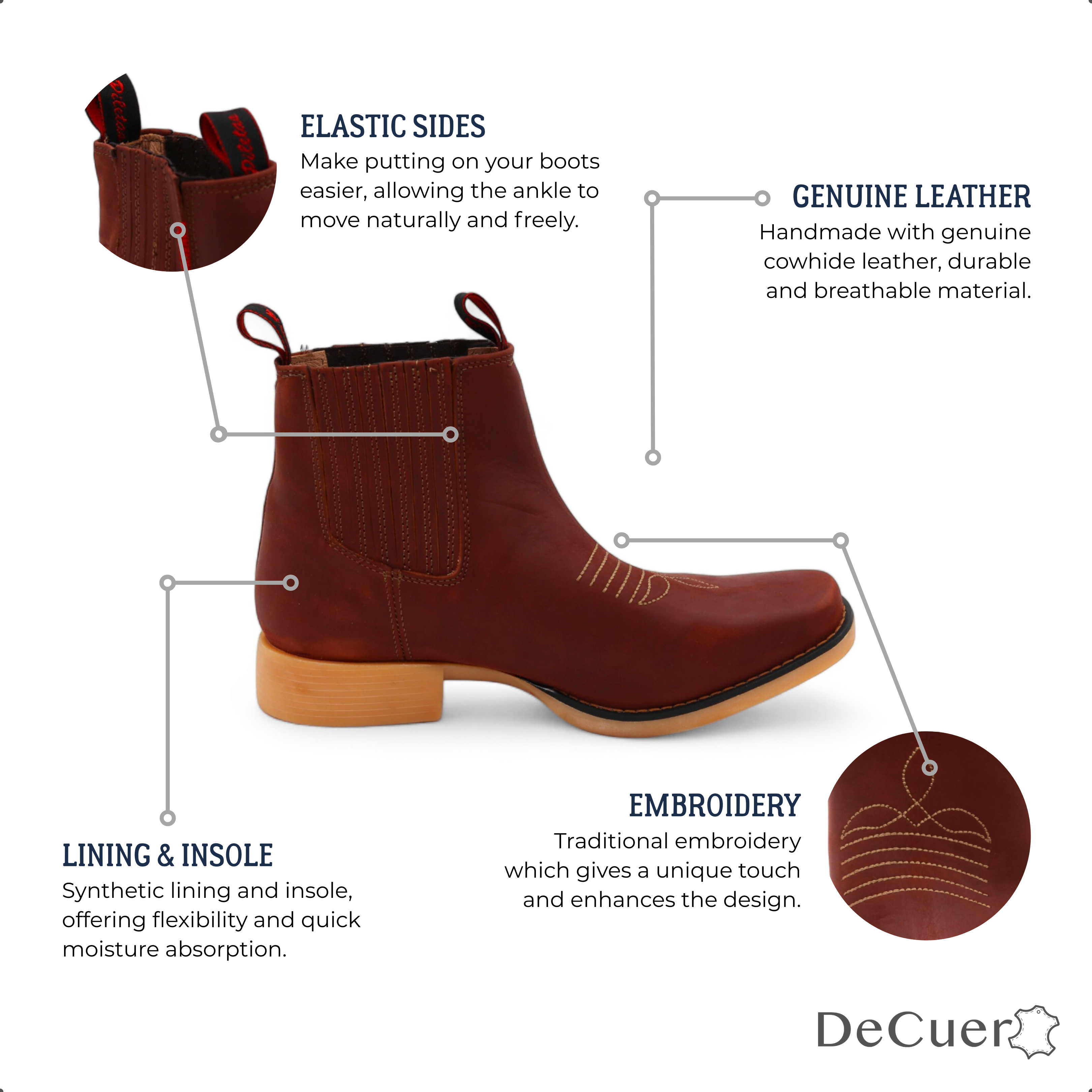 Hacienda Men's Shedron Leather Short Boots