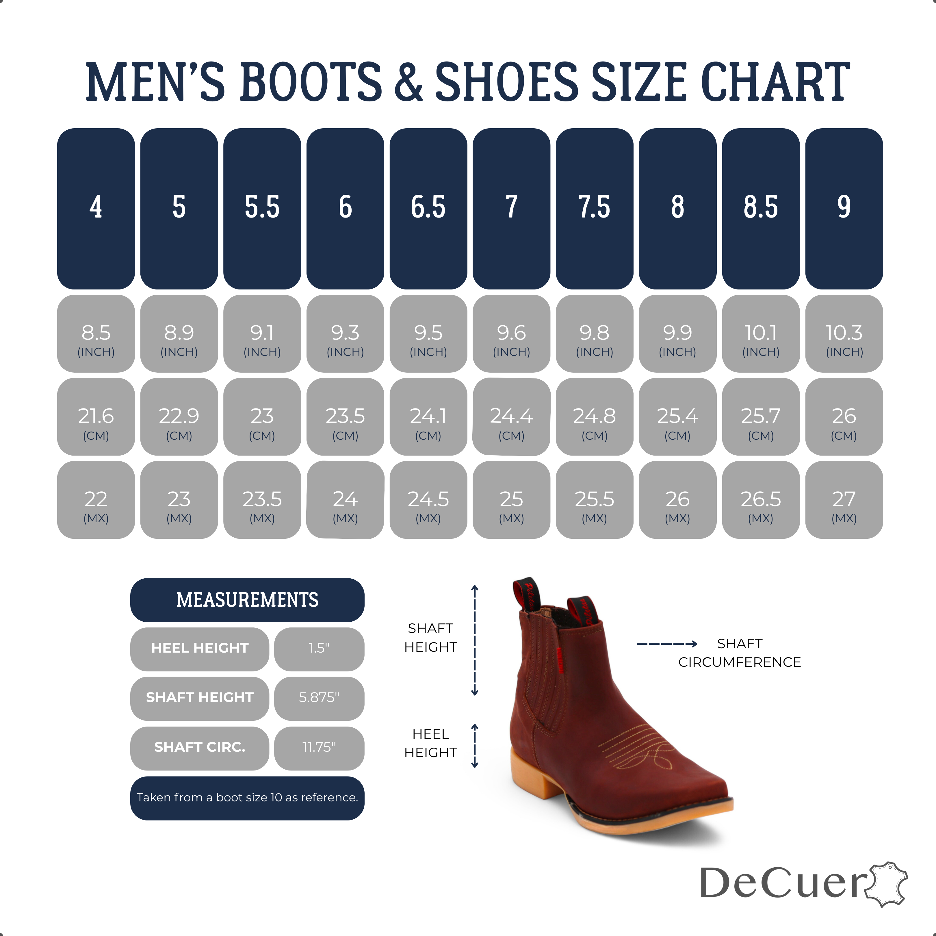 Hacienda Men's Shedron Leather Short Boots