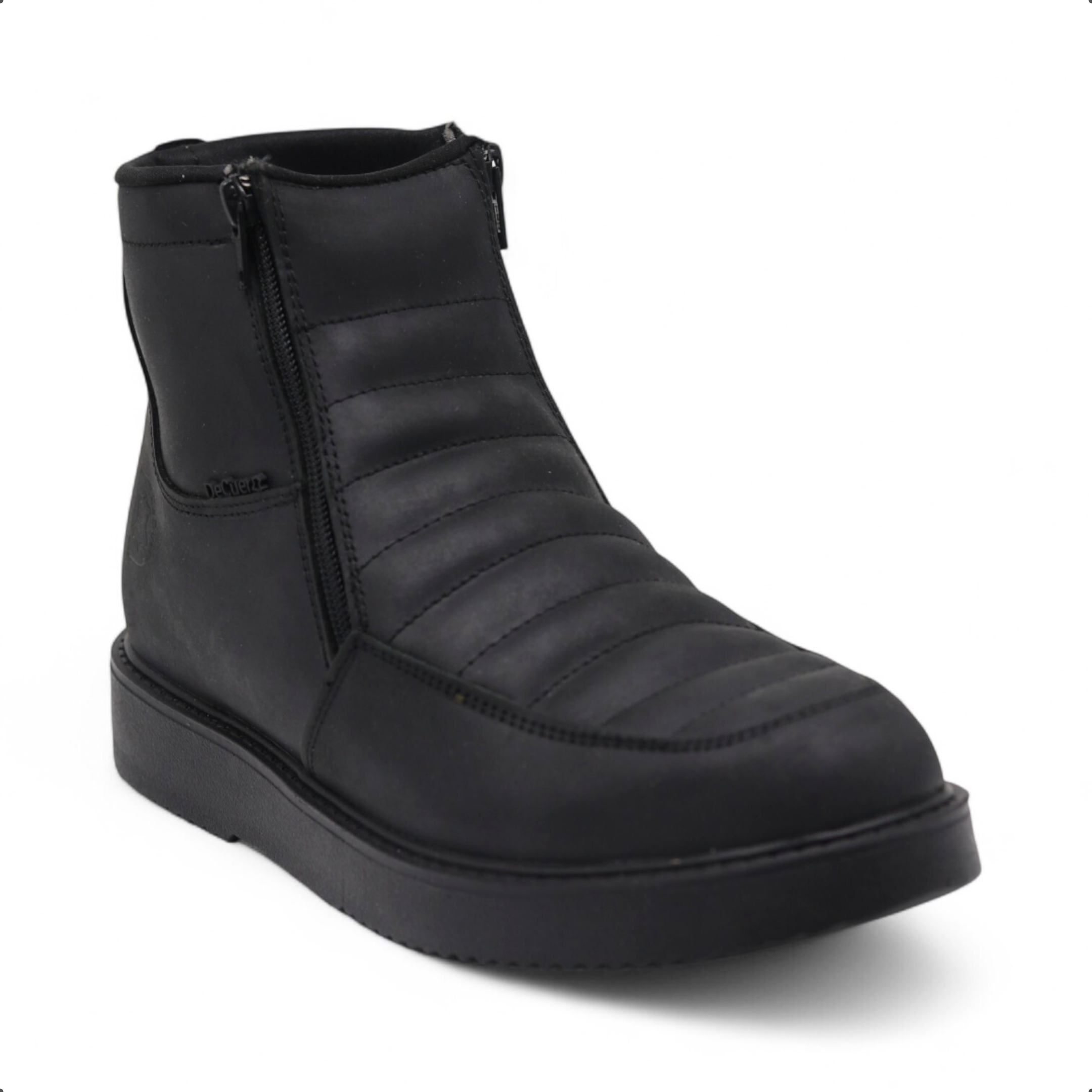 Nube Men's Black Leather Short Boots