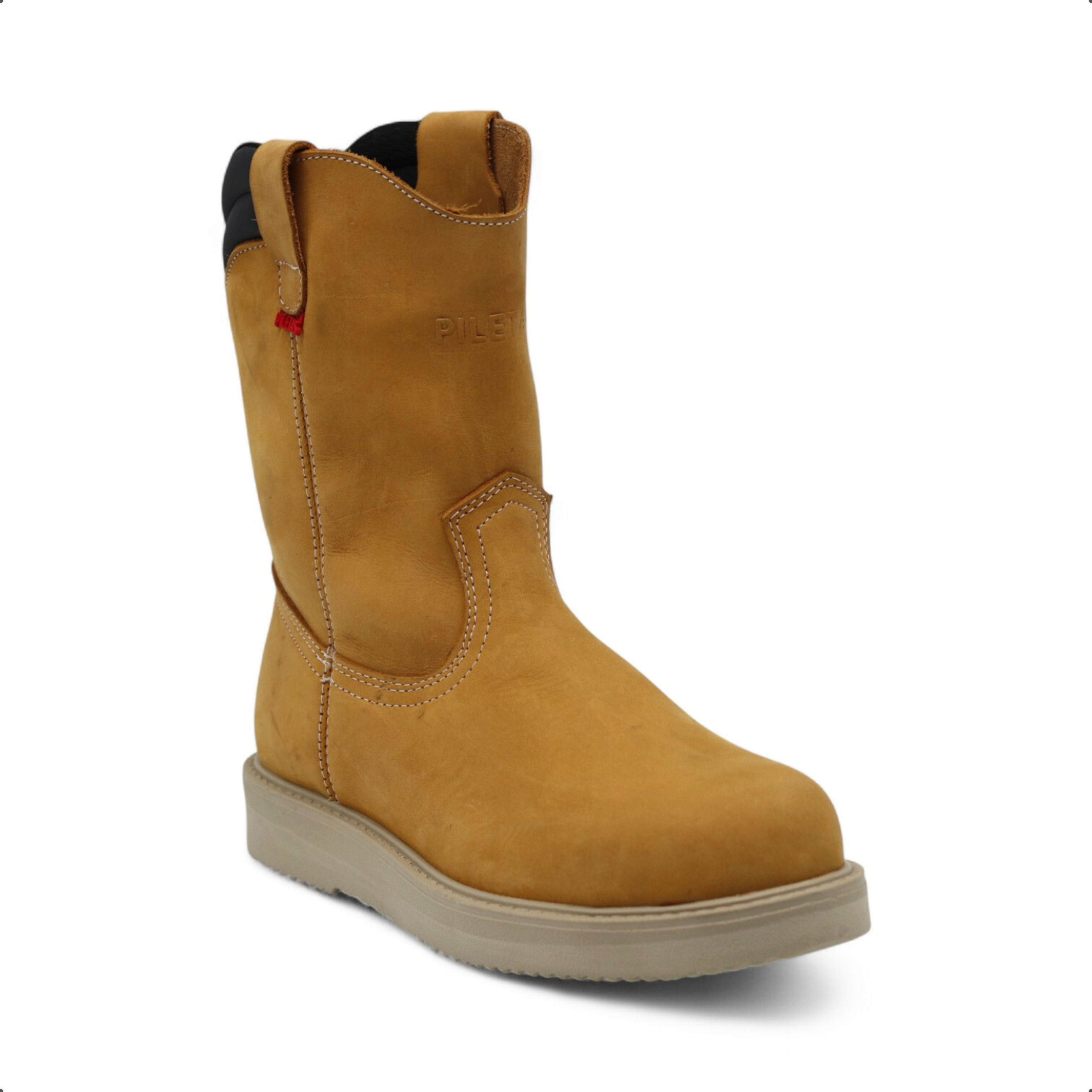 Rooper Men's Camel Leather Steel Toe Boots