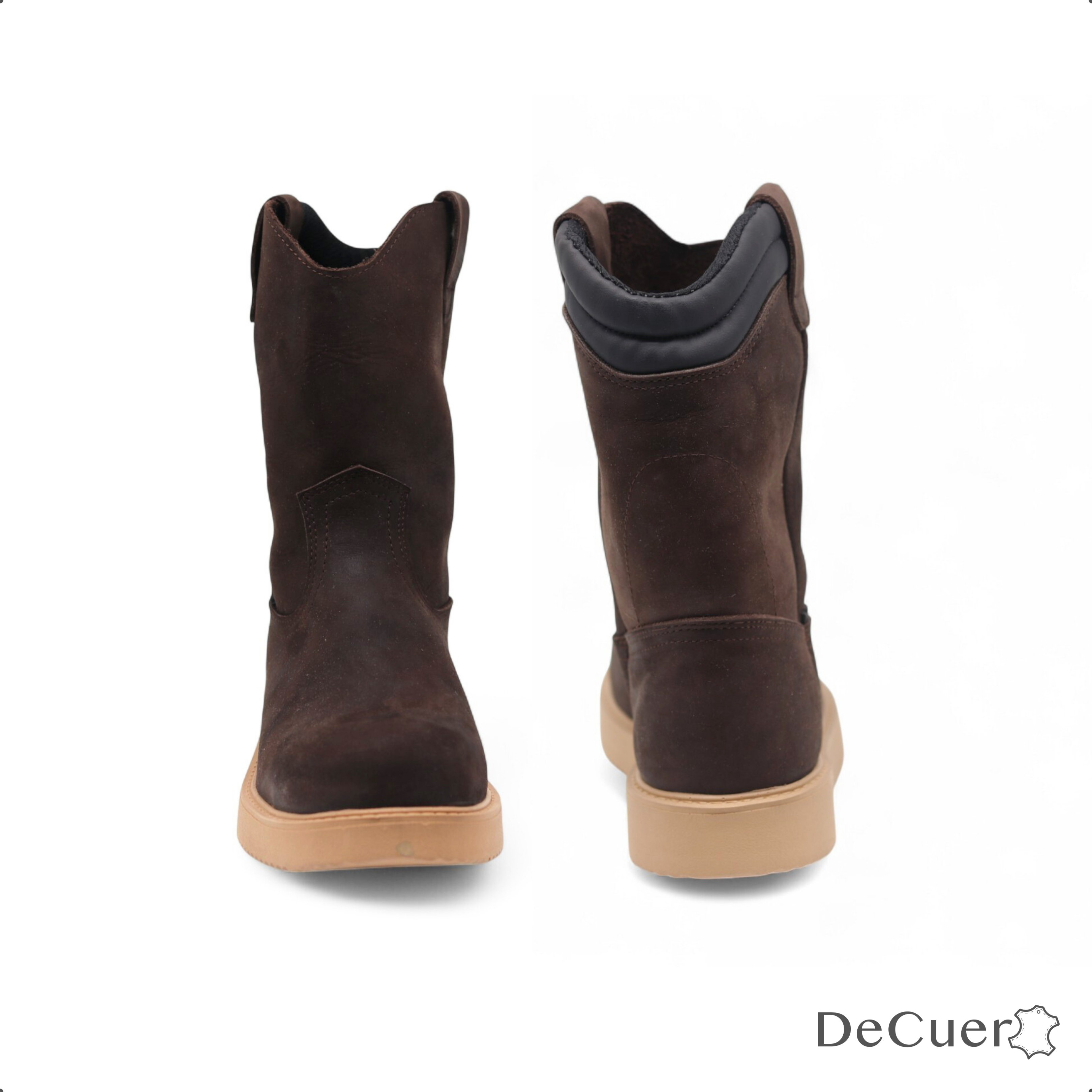 Rooper Men's Brown Leather Steel Toe Boots