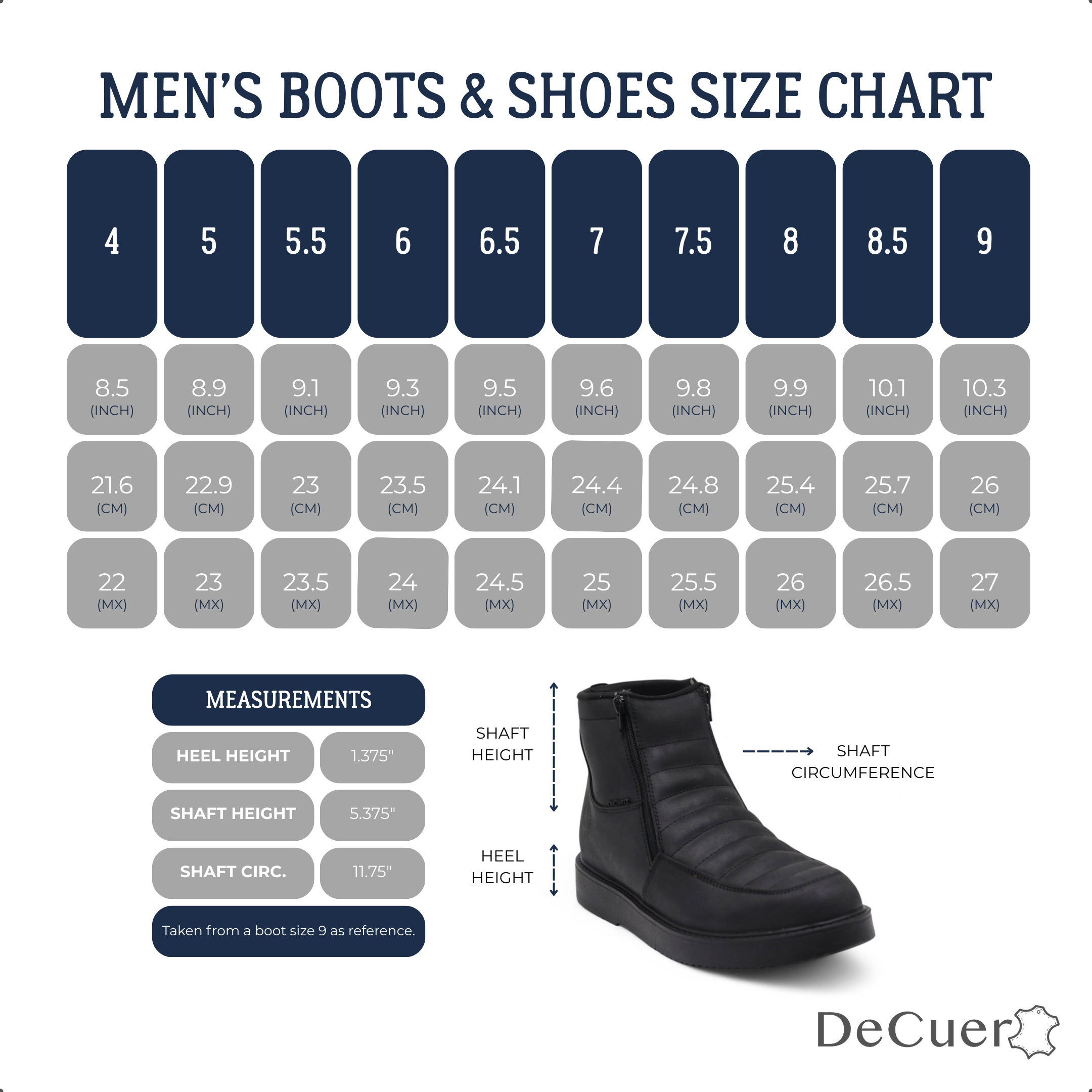 Nube Men's Black Leather Short Boots