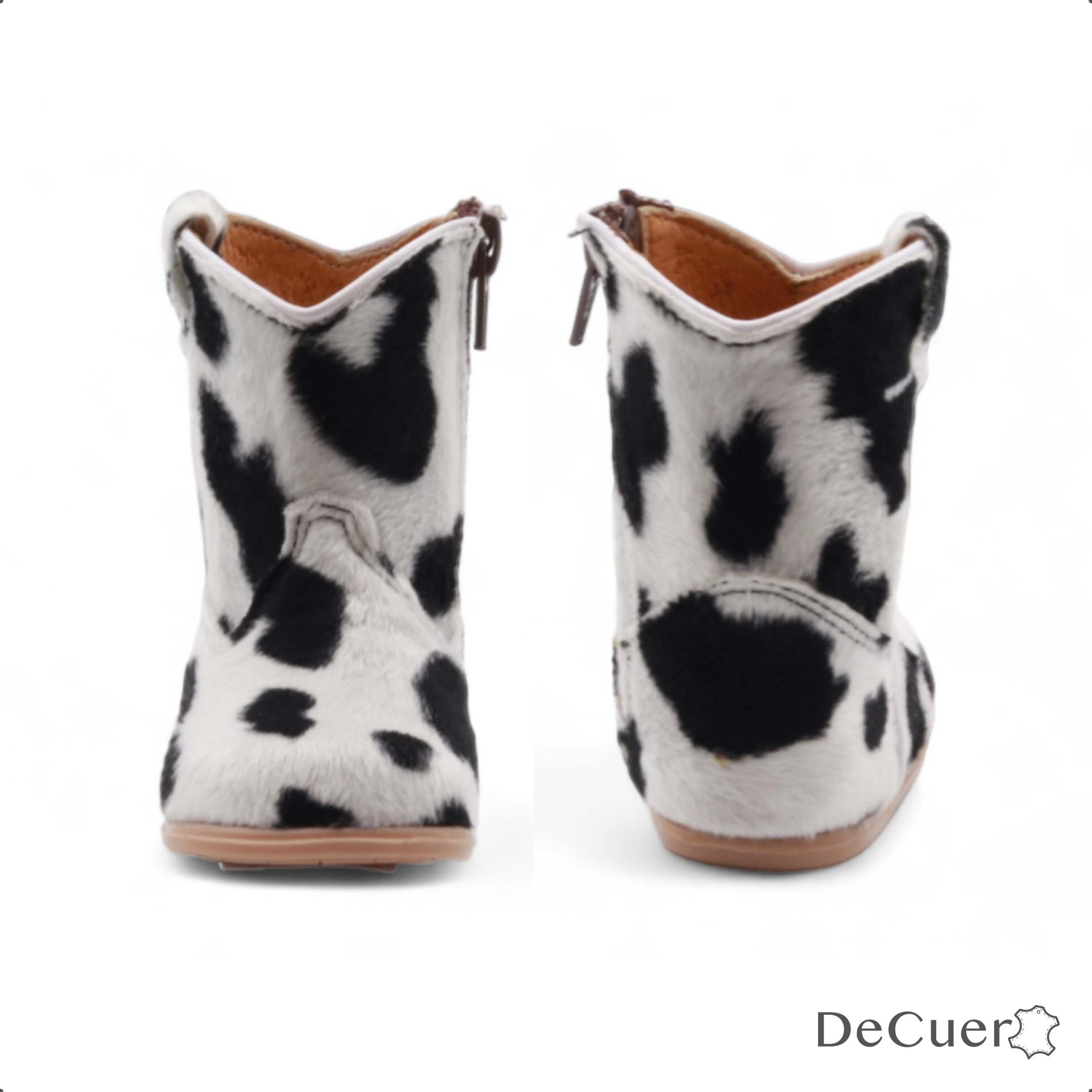 Beau Baby's Cow Print Leather Boots