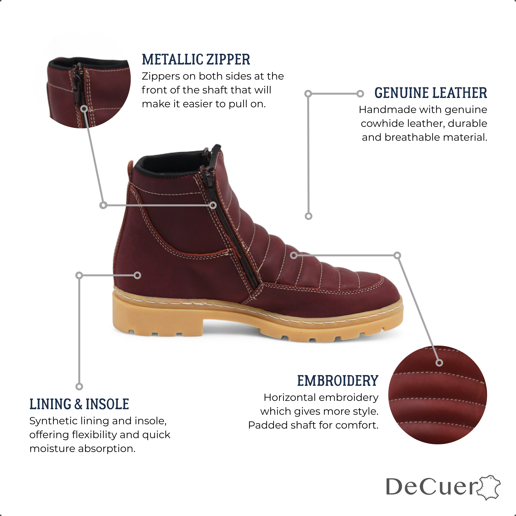 Nube TR Men's Shedron Leather Short Boots