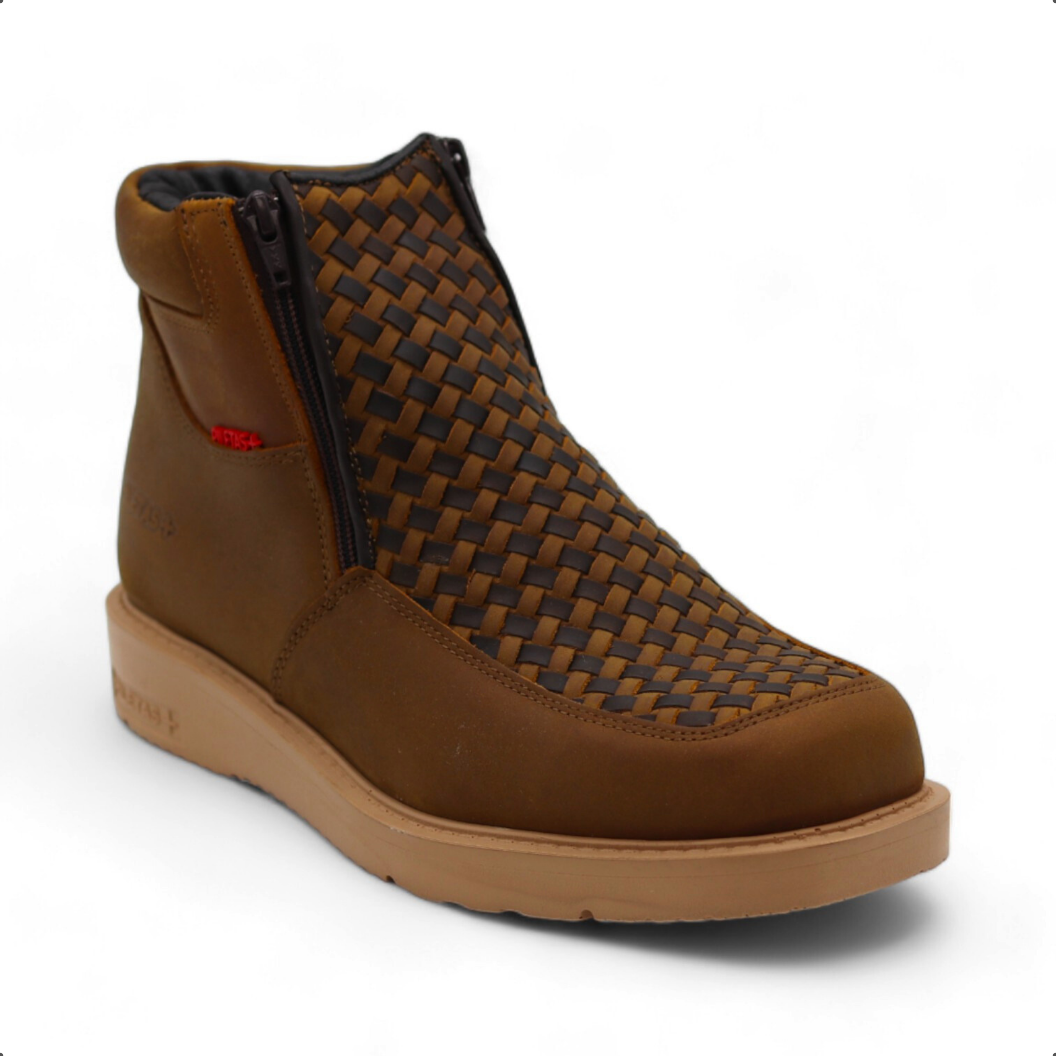 Tejido Men's Ocher Leather Short Boots