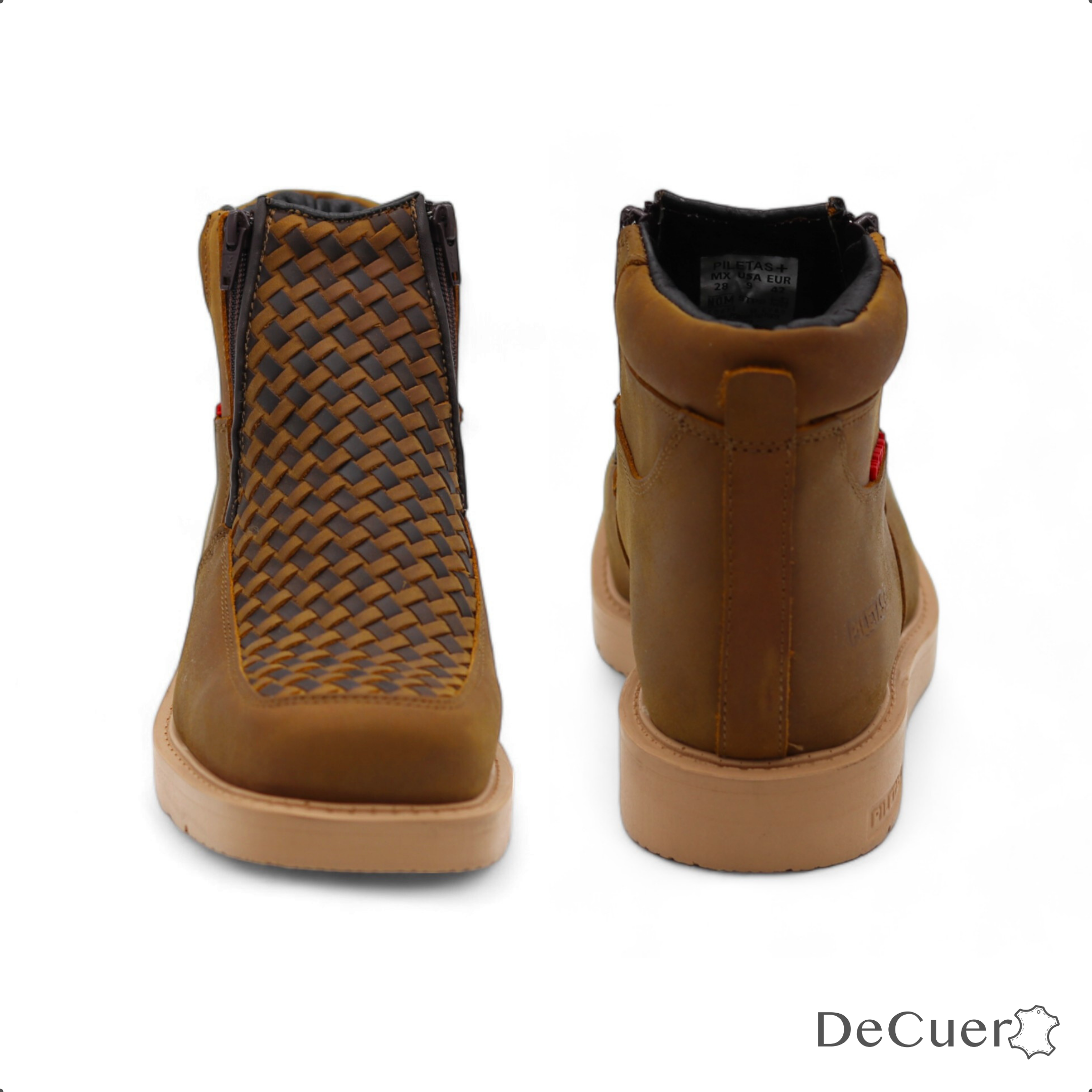 Tejido Men's Ocher Leather Short Boots