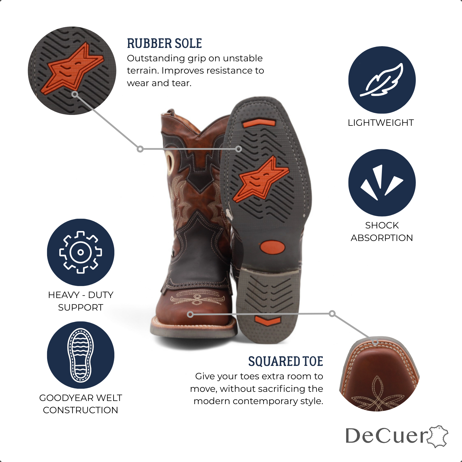 Corpus Men's Brown Leather Boots