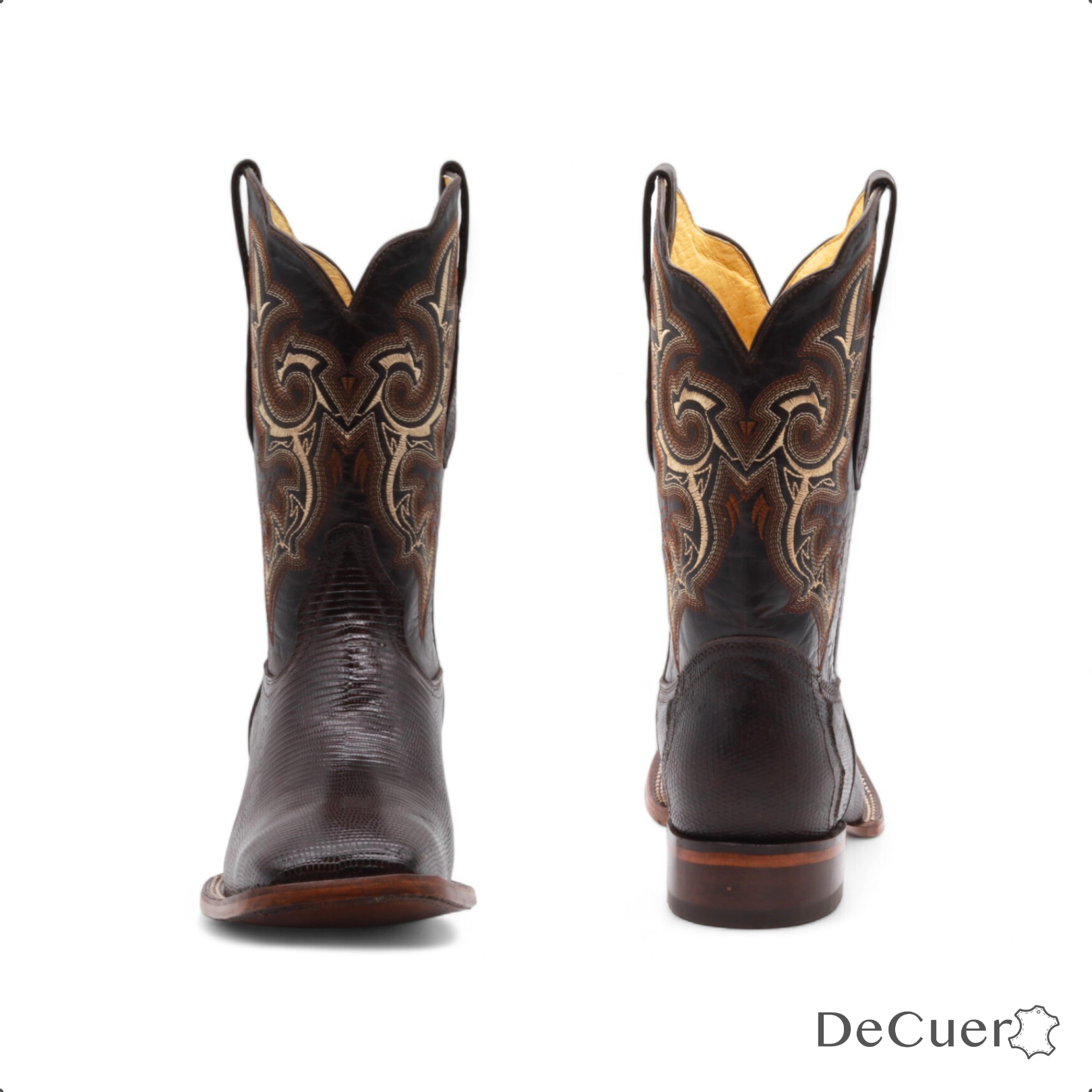 Malik Men's Brown Lizard Exotic Leather Boots