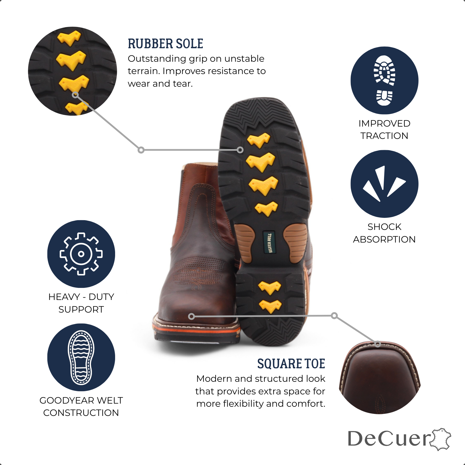 Plano Men's Fox Print Brown Leather Short Boots