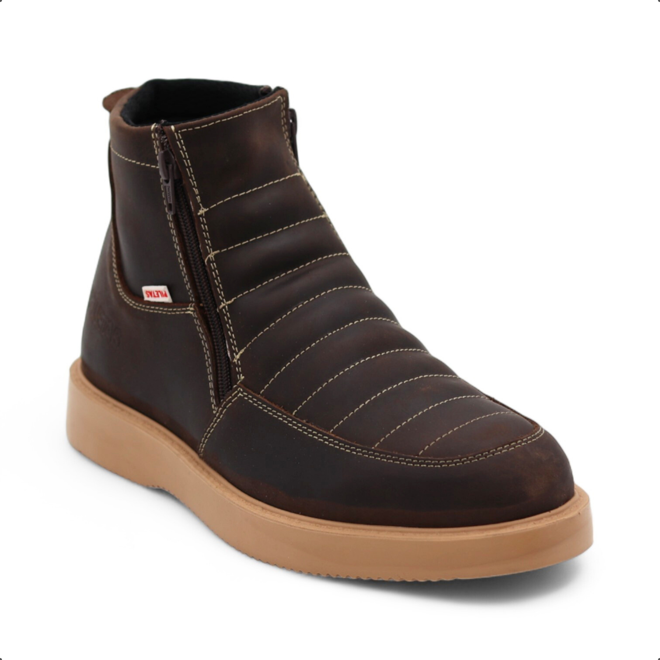 Nube Men's Brown Leather Short Boots