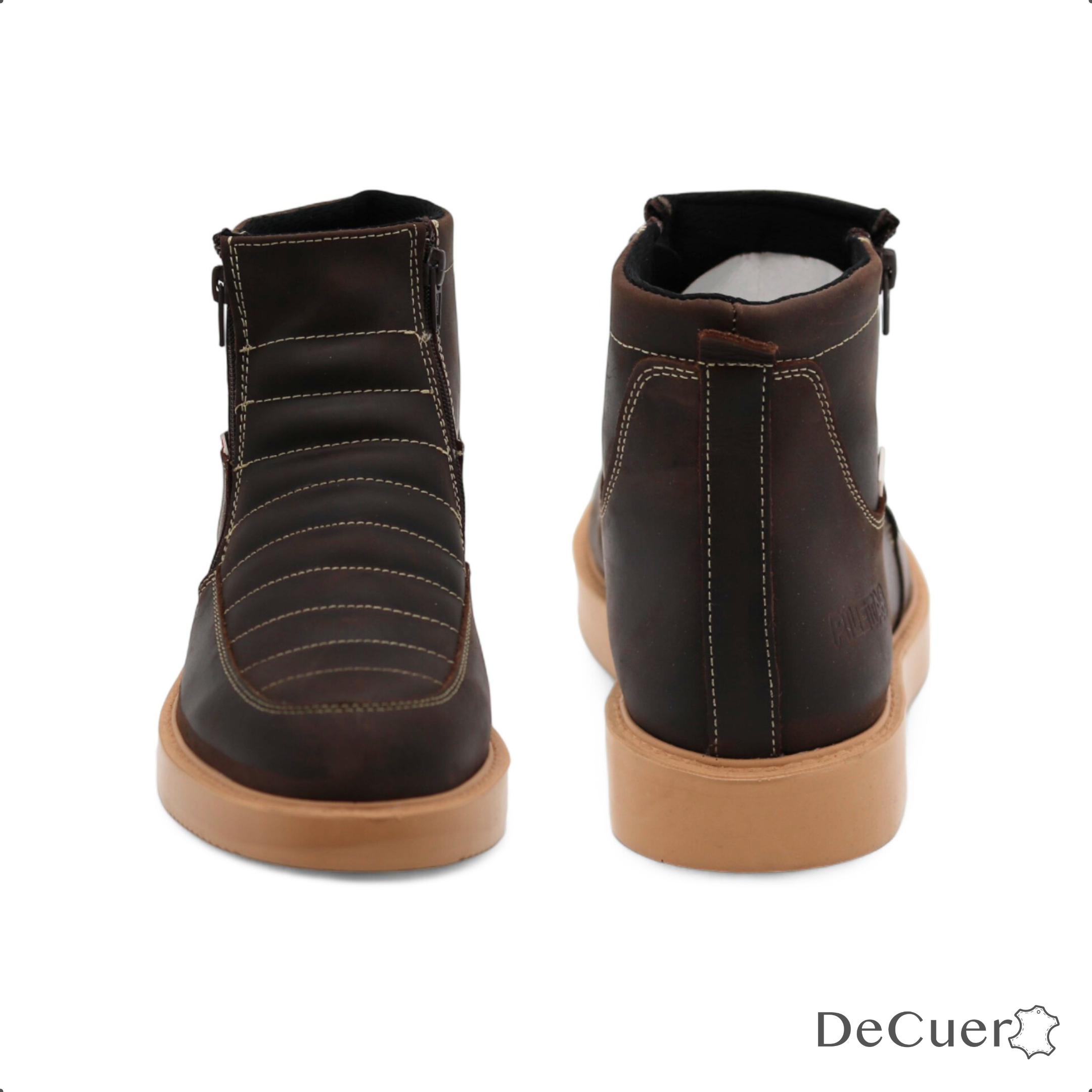 Nube Men's Brown Leather Short Boots