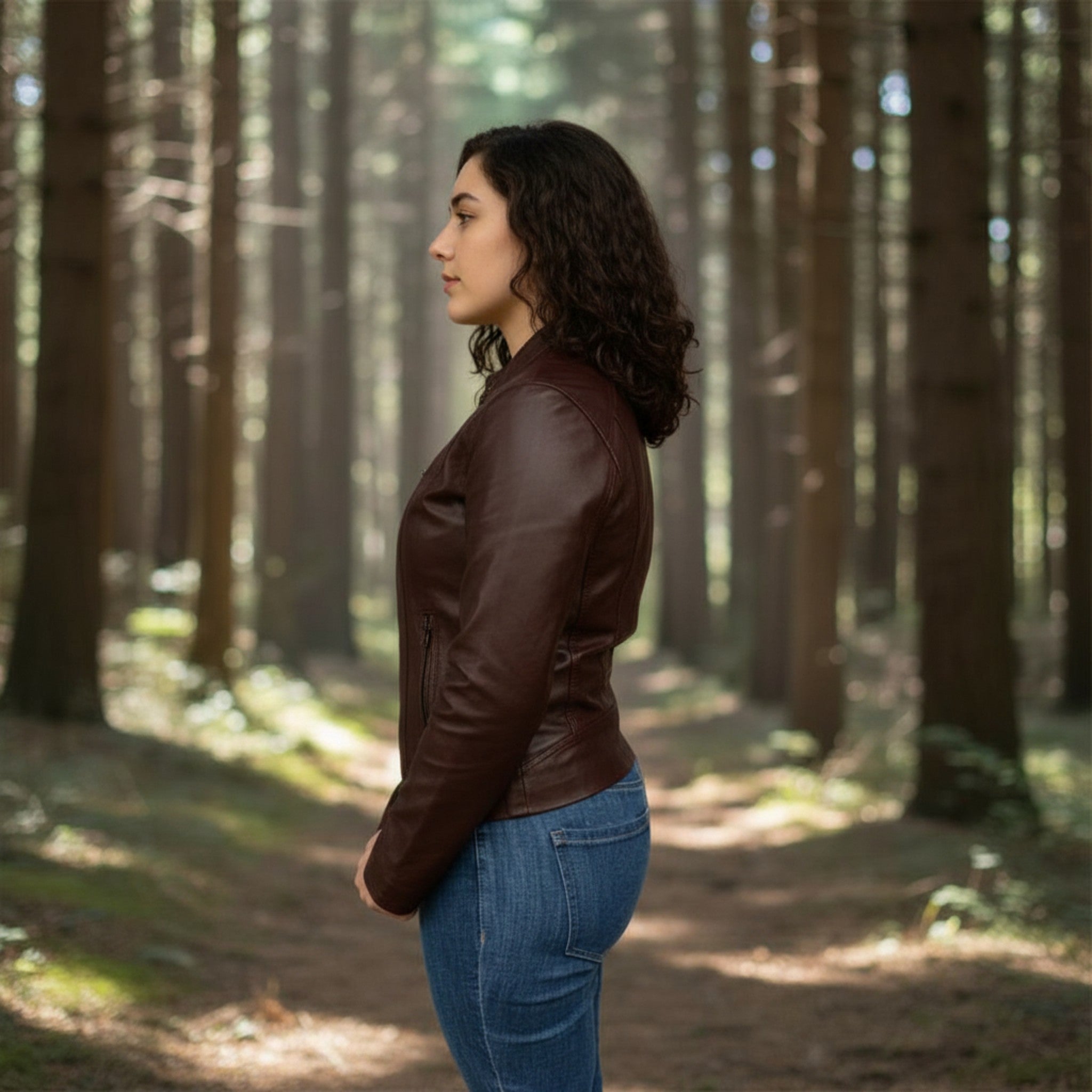 Beatrice Women's Brown Leather Jacket