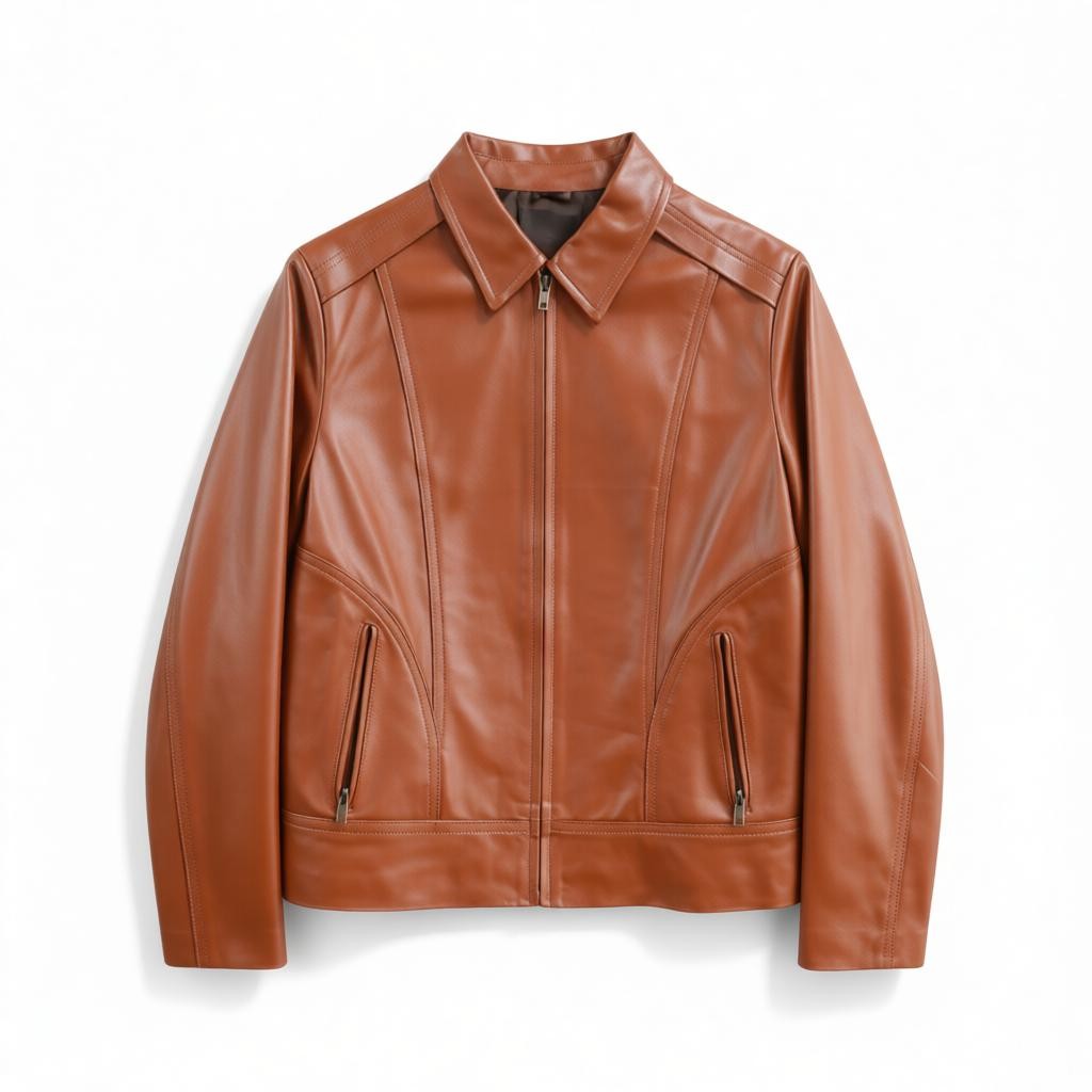 Beatrice Women's Camel Leather Jacket