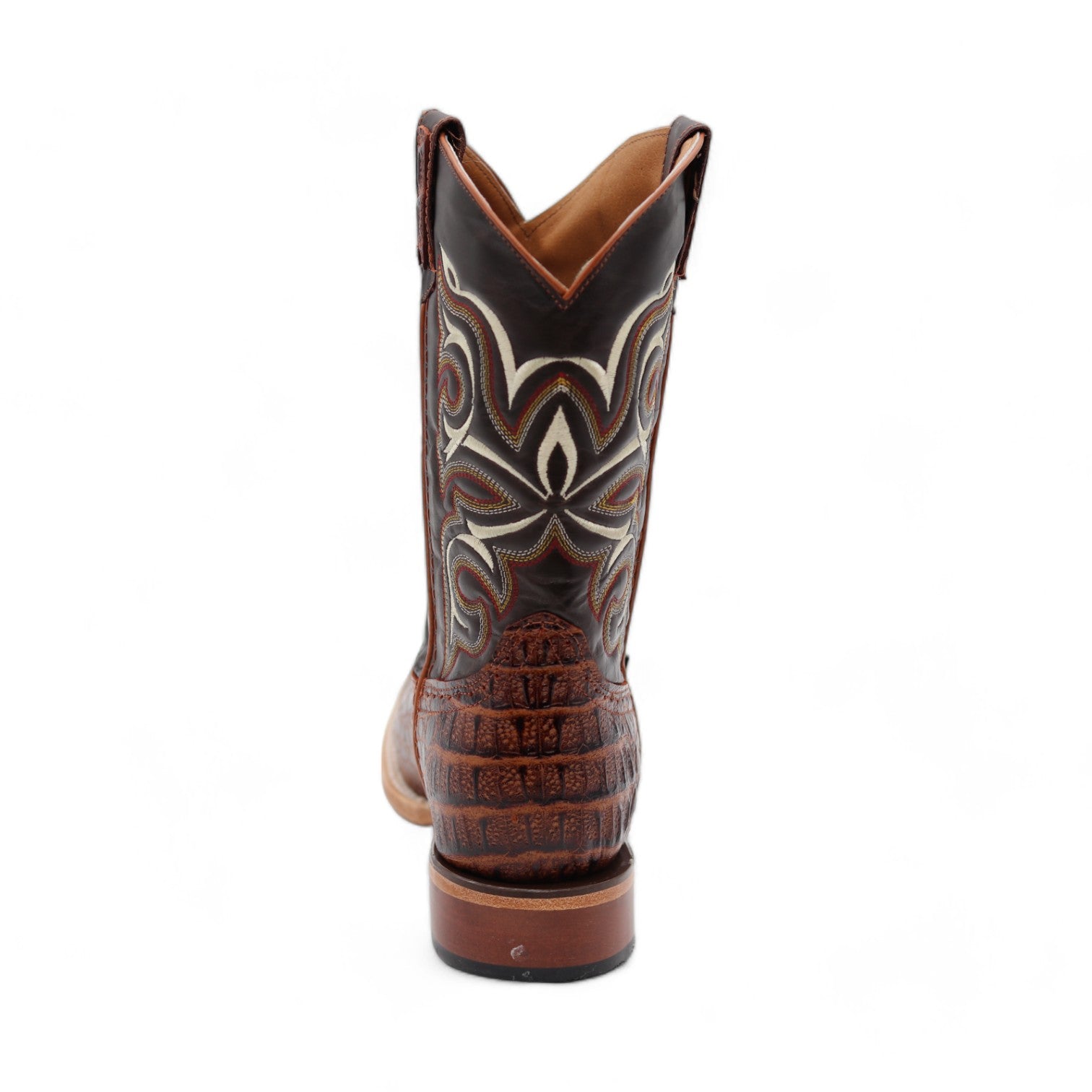 Garland Men's Crocodile Print Brown Leather Boots