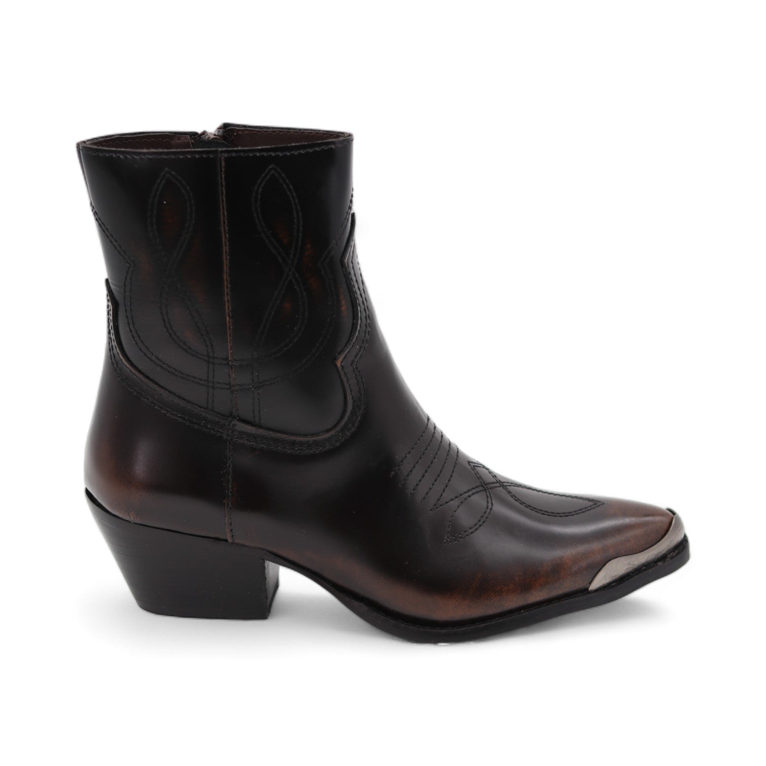 Oeste Women's Brown Leather Short Boots