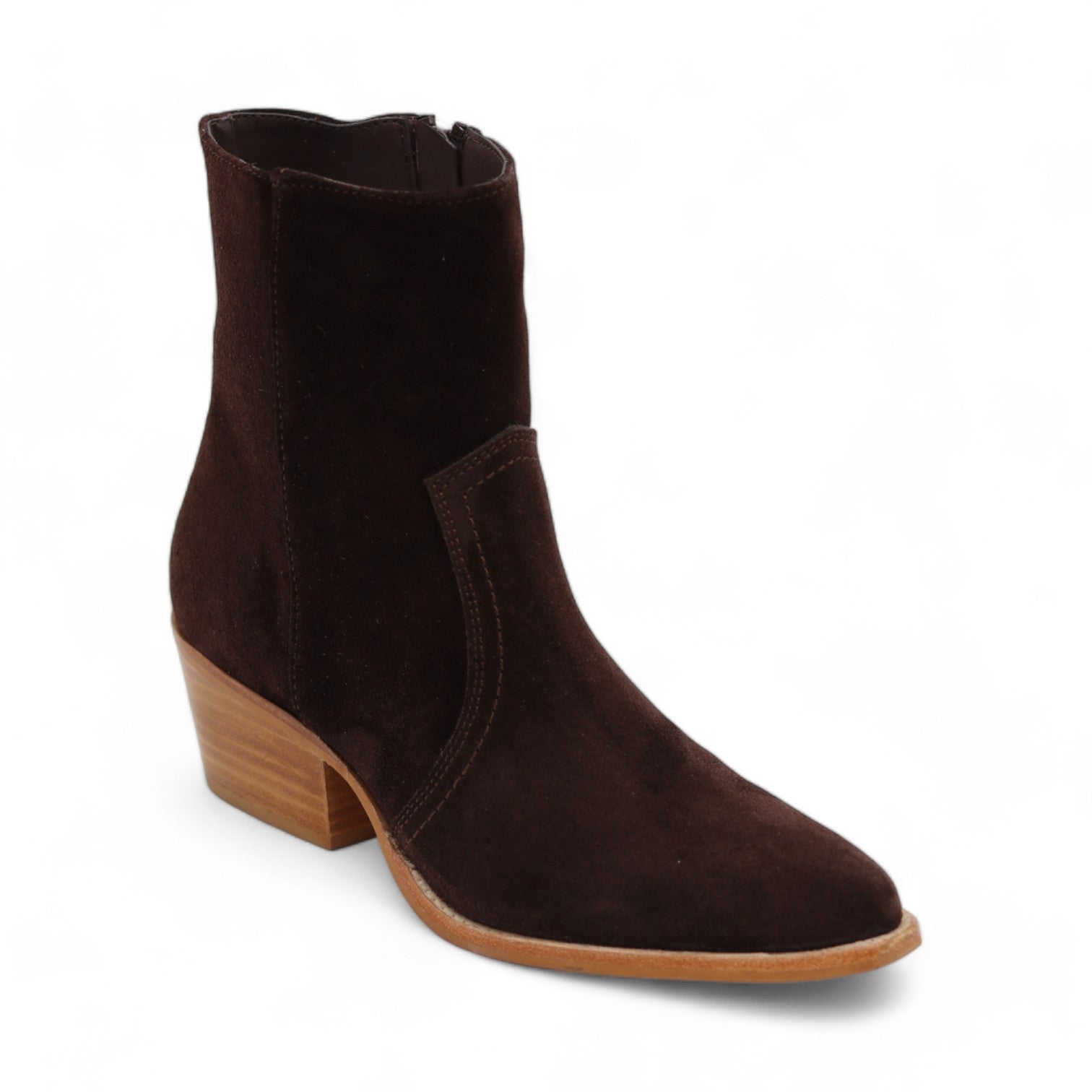 Texana Women's Brown Suede Leather Short Boots