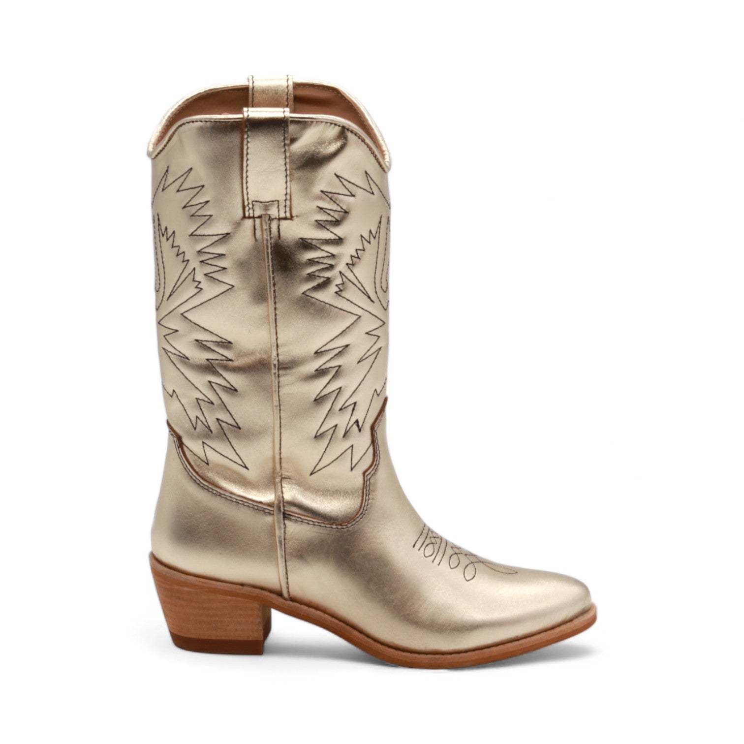Cowgirl Women's Metallic Gold Leather Boots