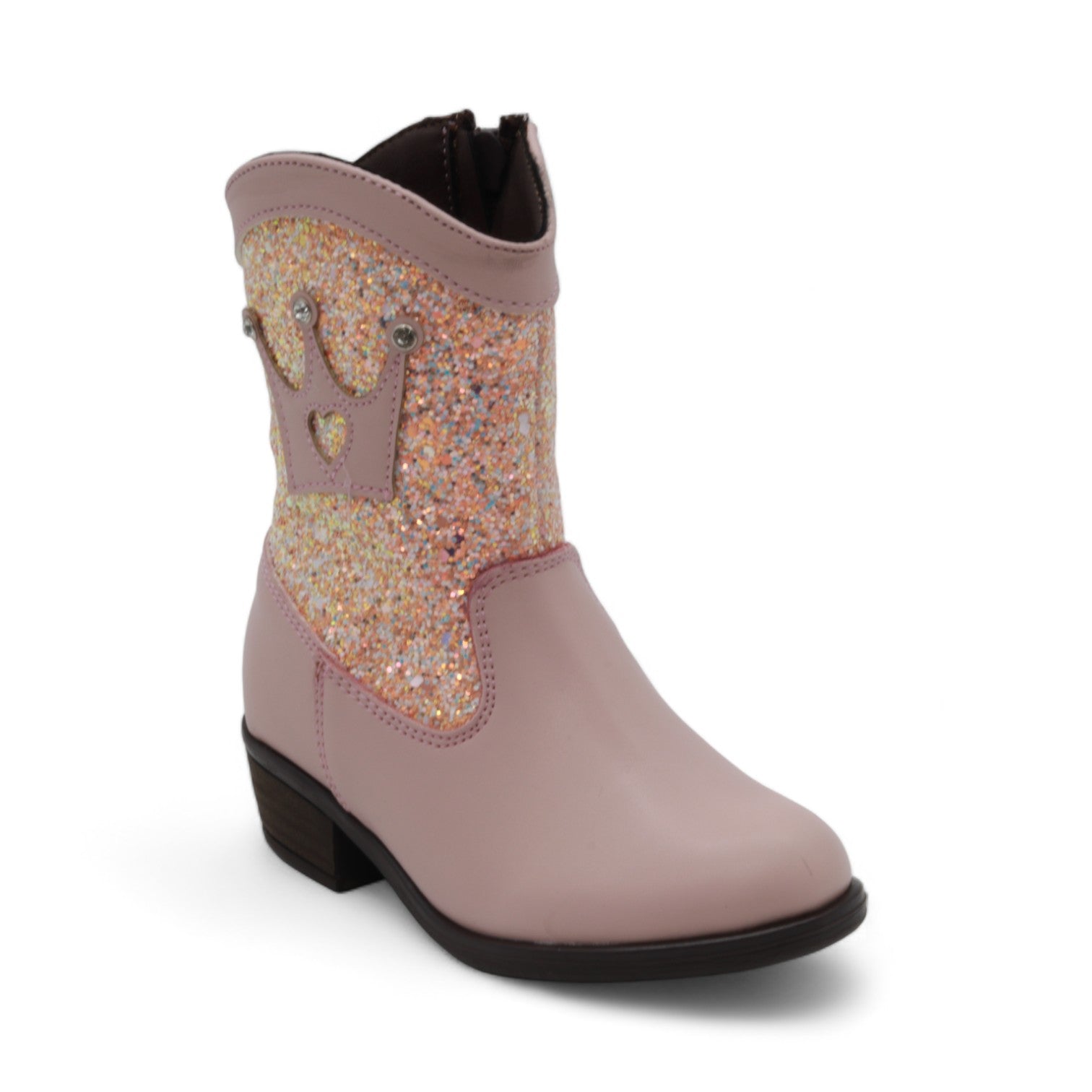 Princess Girl's Pink Faux Leather Boots