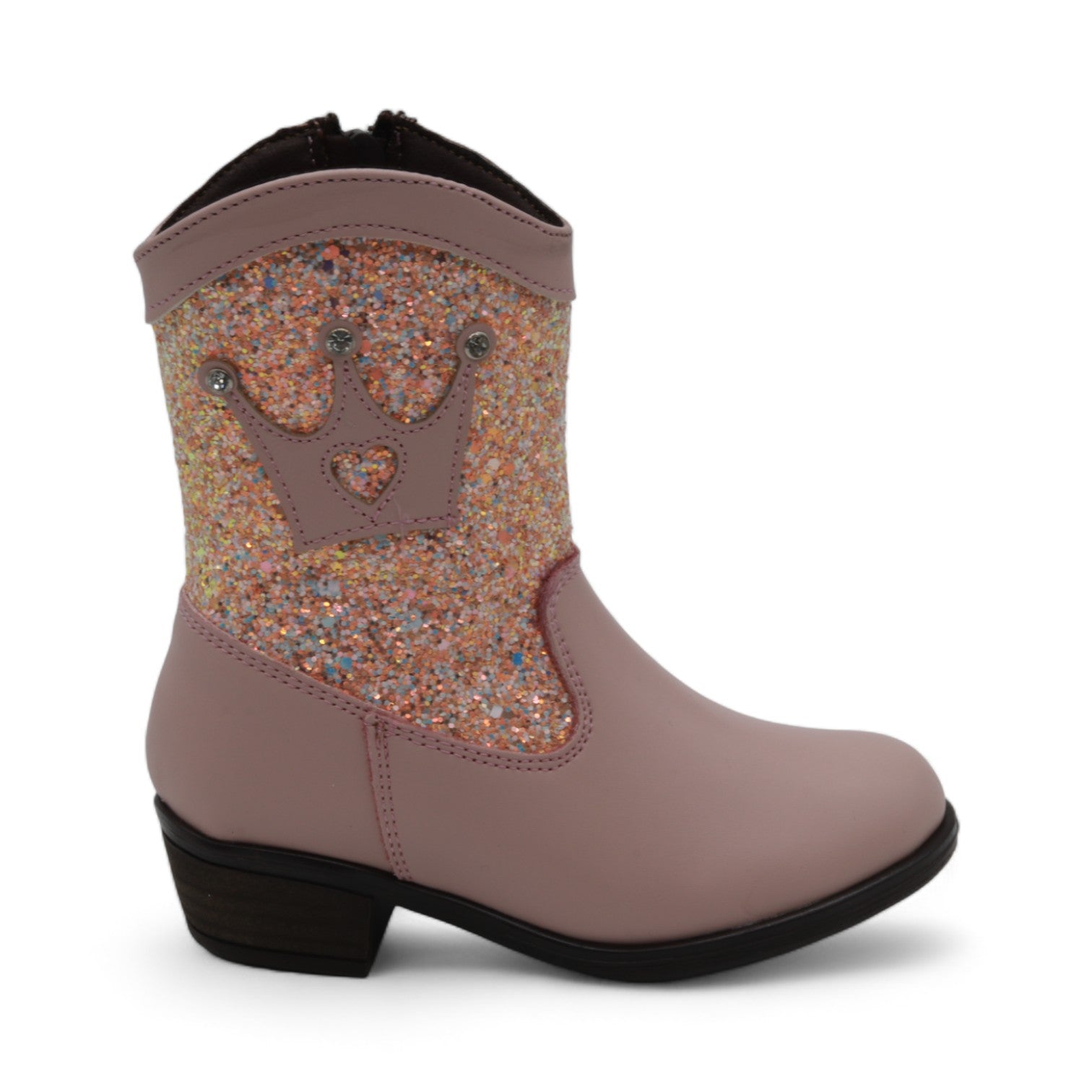 Princess Girl's Pink Faux Leather Boots
