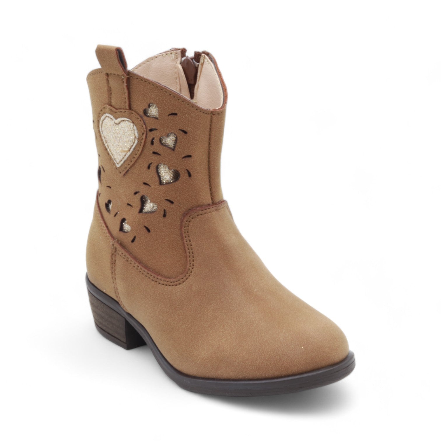 Ashley Girl's Brown Faux Leather Boots