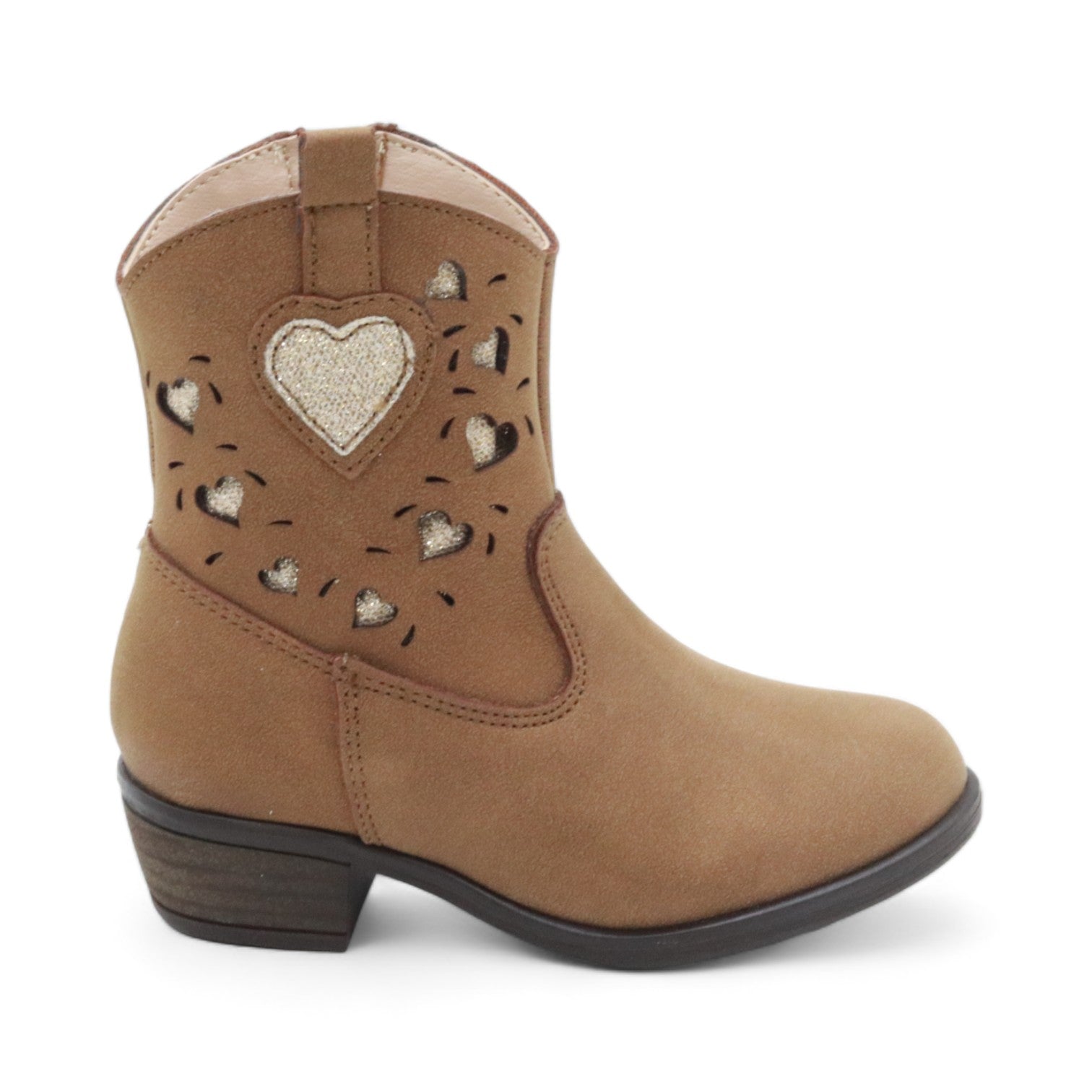 Ashley Girl's Brown Faux Leather Boots