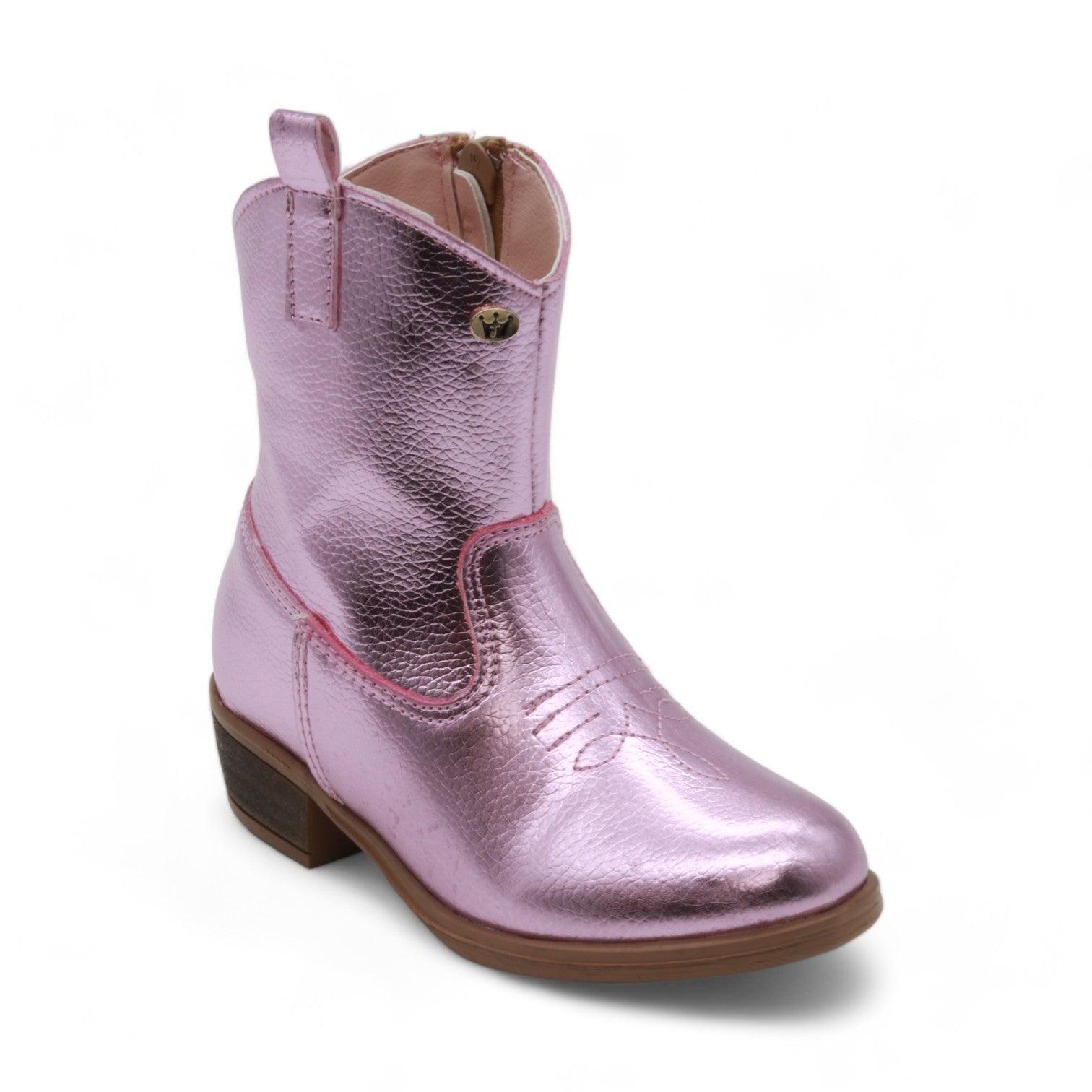 Stella Girl's Metallic Pink Faux Leather Boots