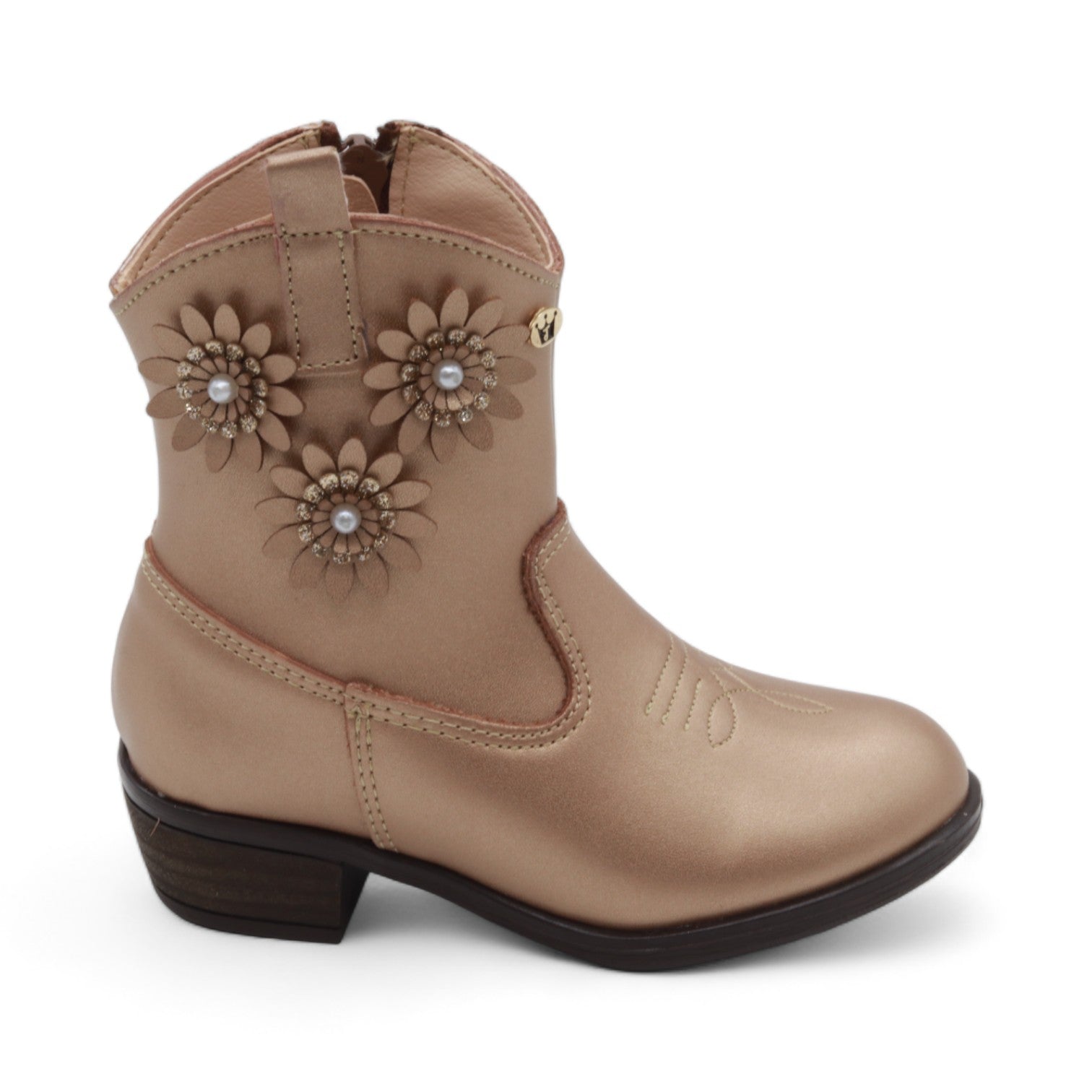 Country Girl Girl's Copper Faux Leather Boots