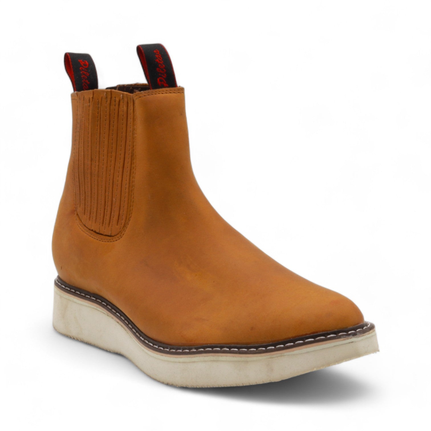 Rayado Men's Camel Leather Short Boots