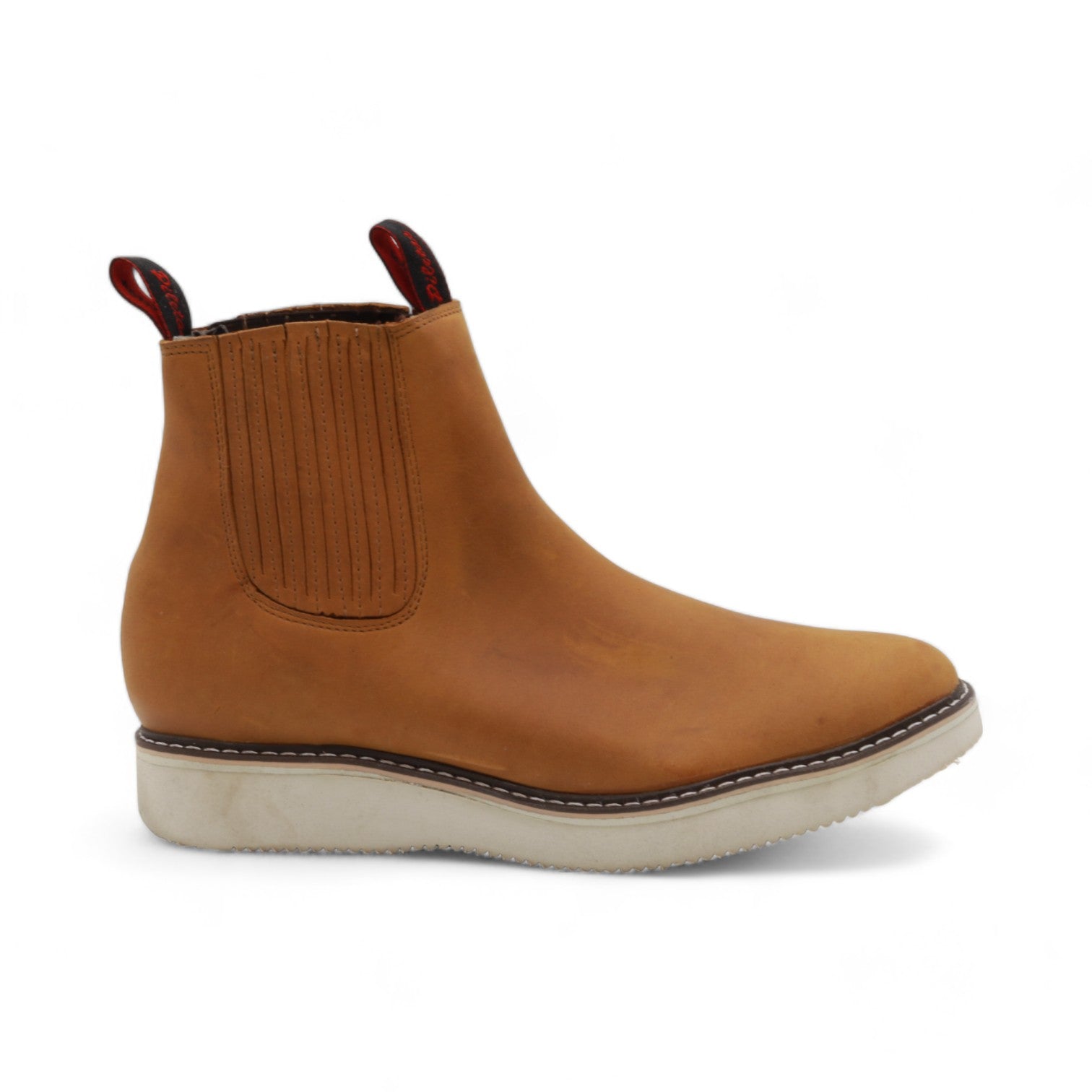 Rayado Men's Camel Leather Short Boots